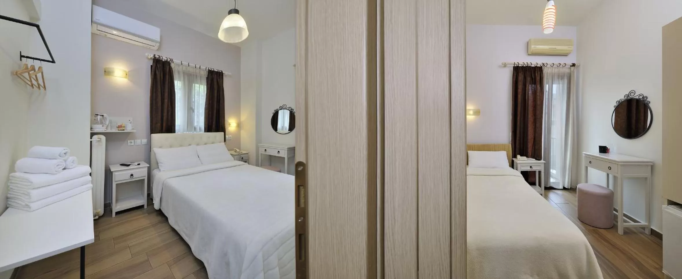 Bed in Dryades & Orion Hotel