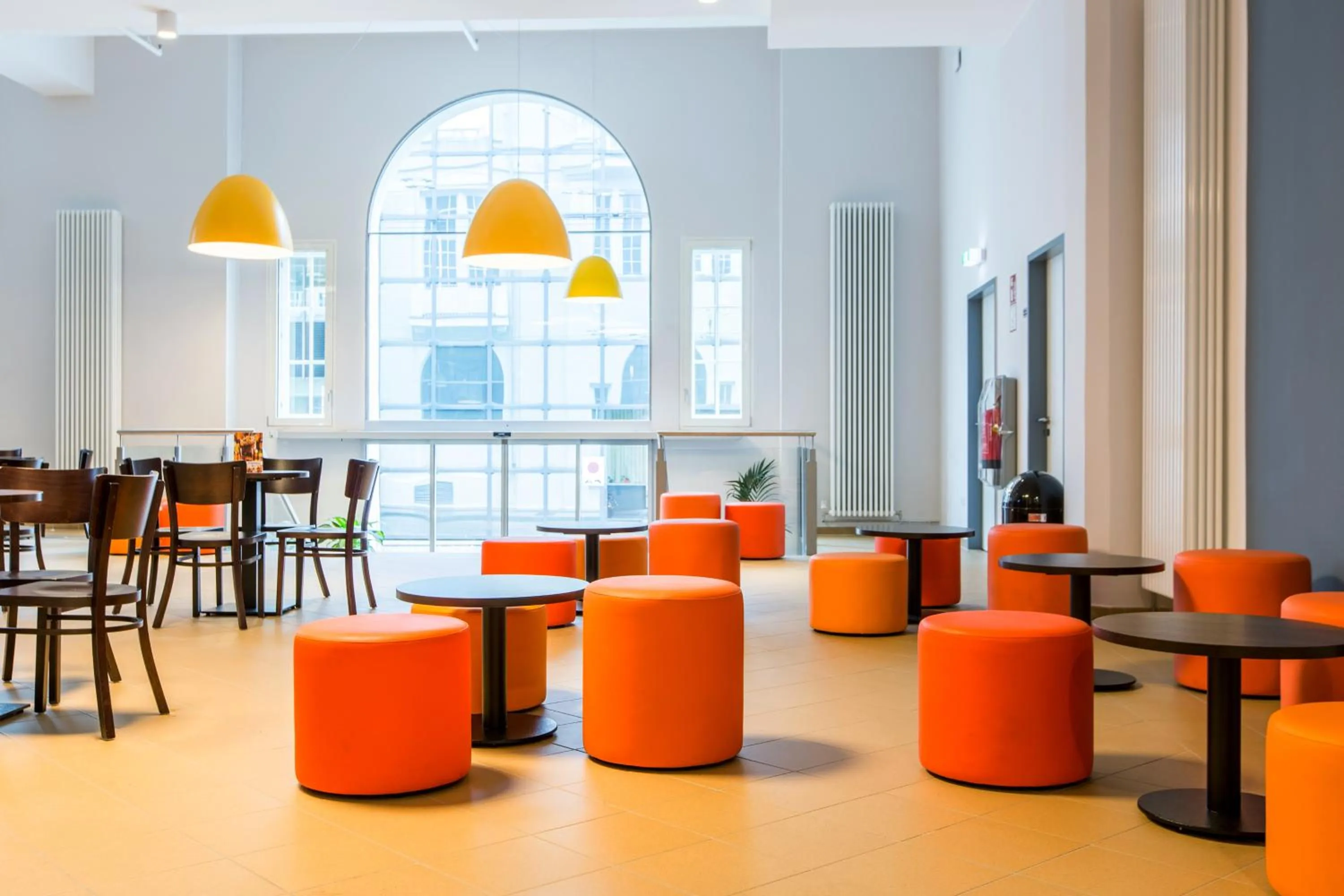 Lobby or reception in a&o Salzburg Hauptbahnhof