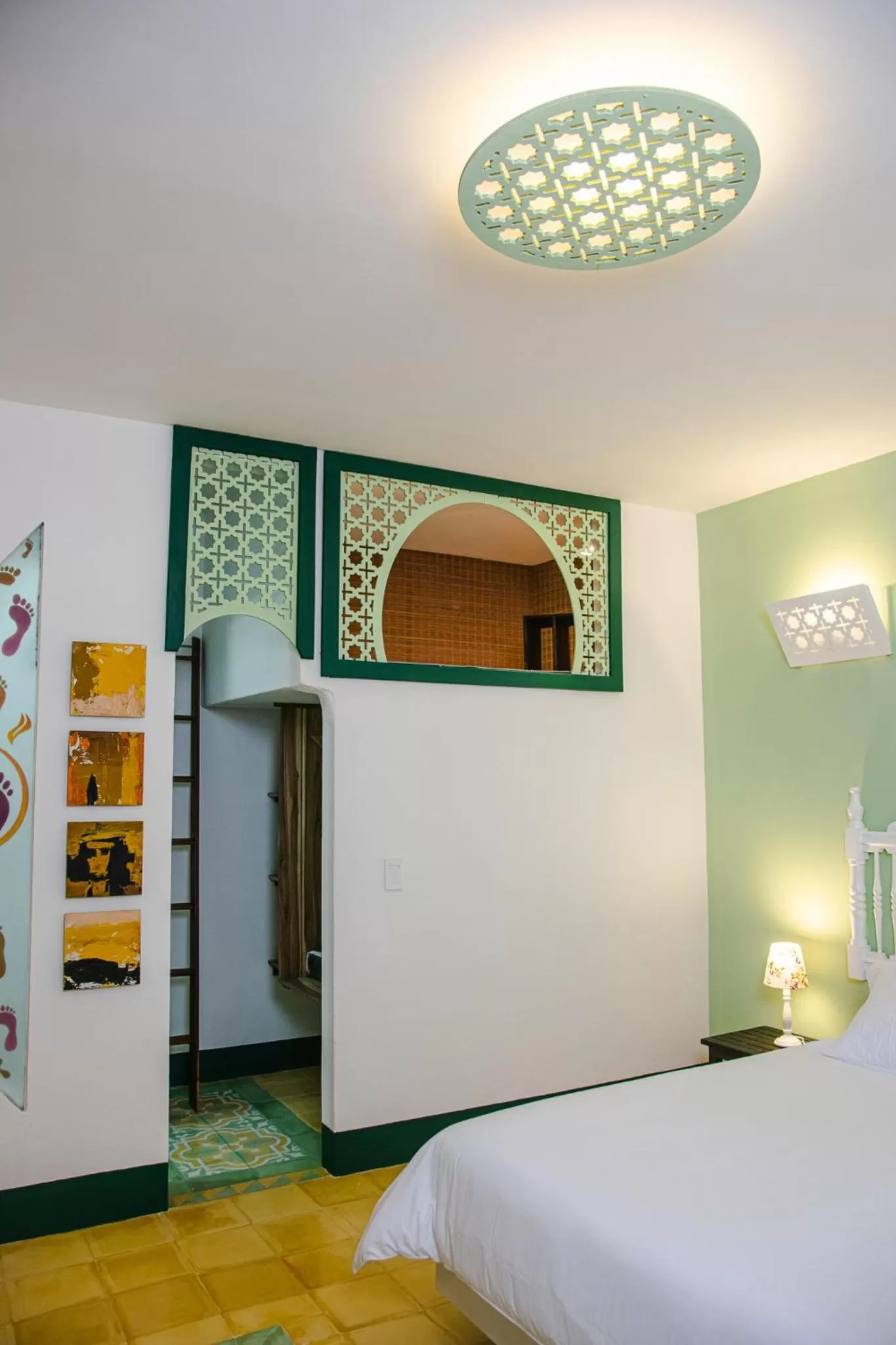 Bed in El Despertar Hotel