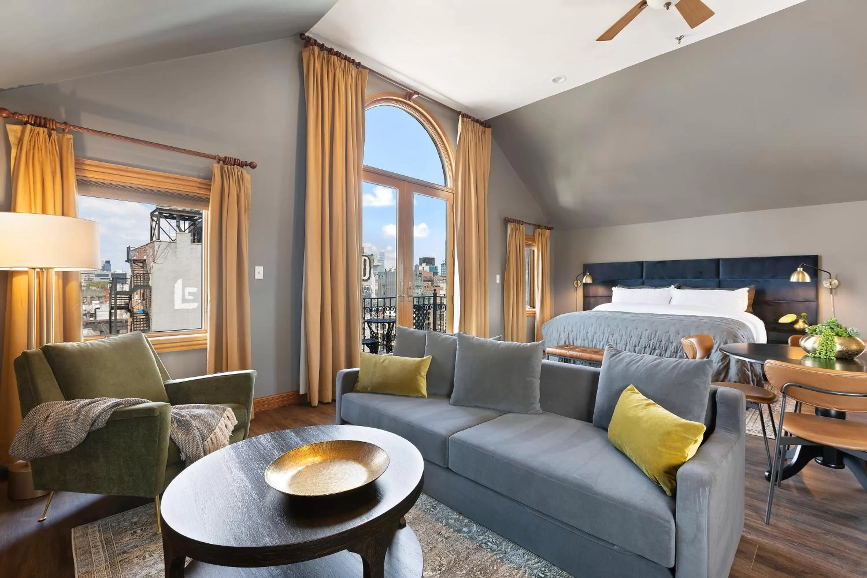 Seating area in The Historic Blue Moon Hotel - NYC