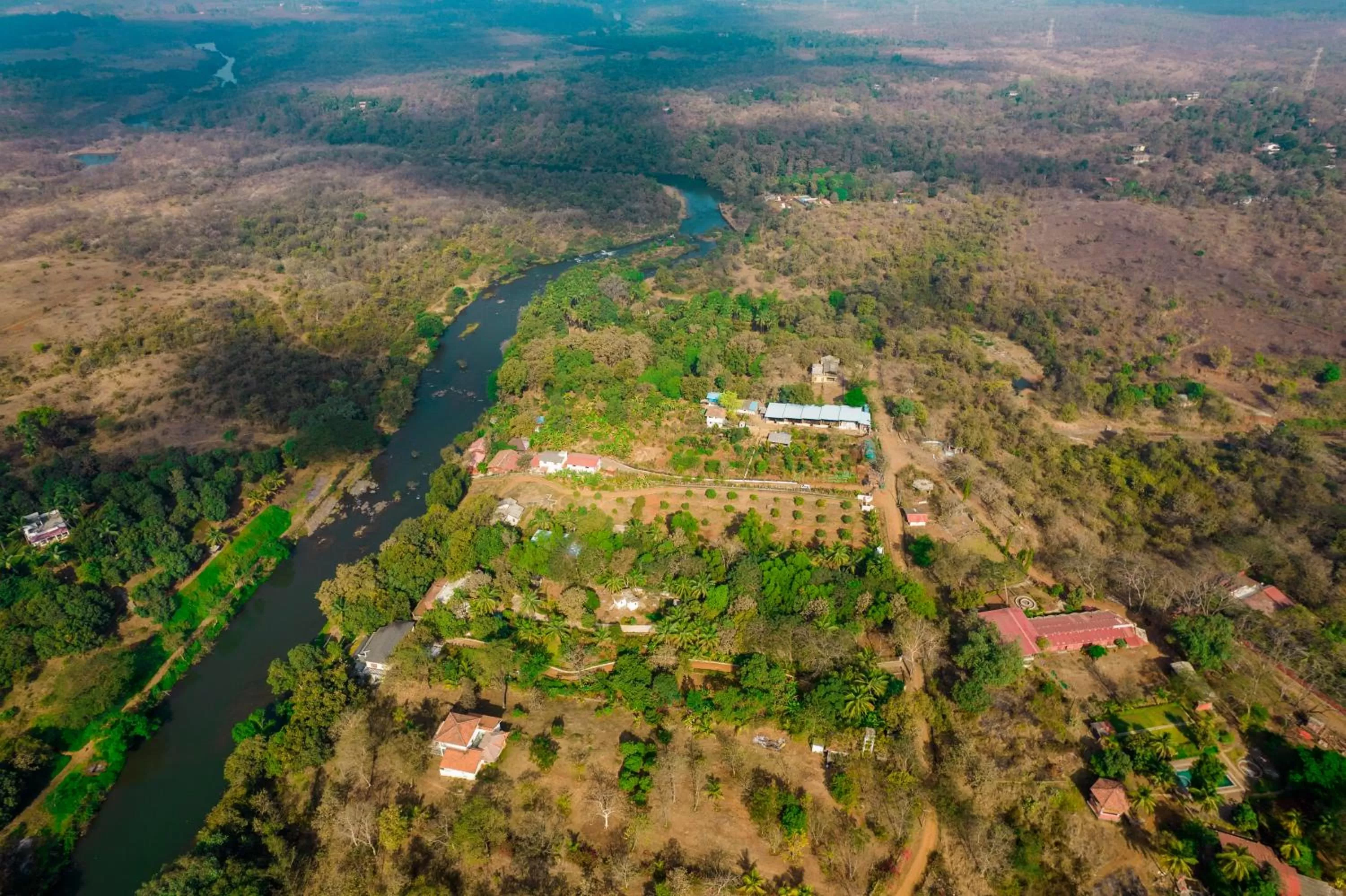 Bird's eye view in Saveda Farm & Cottages