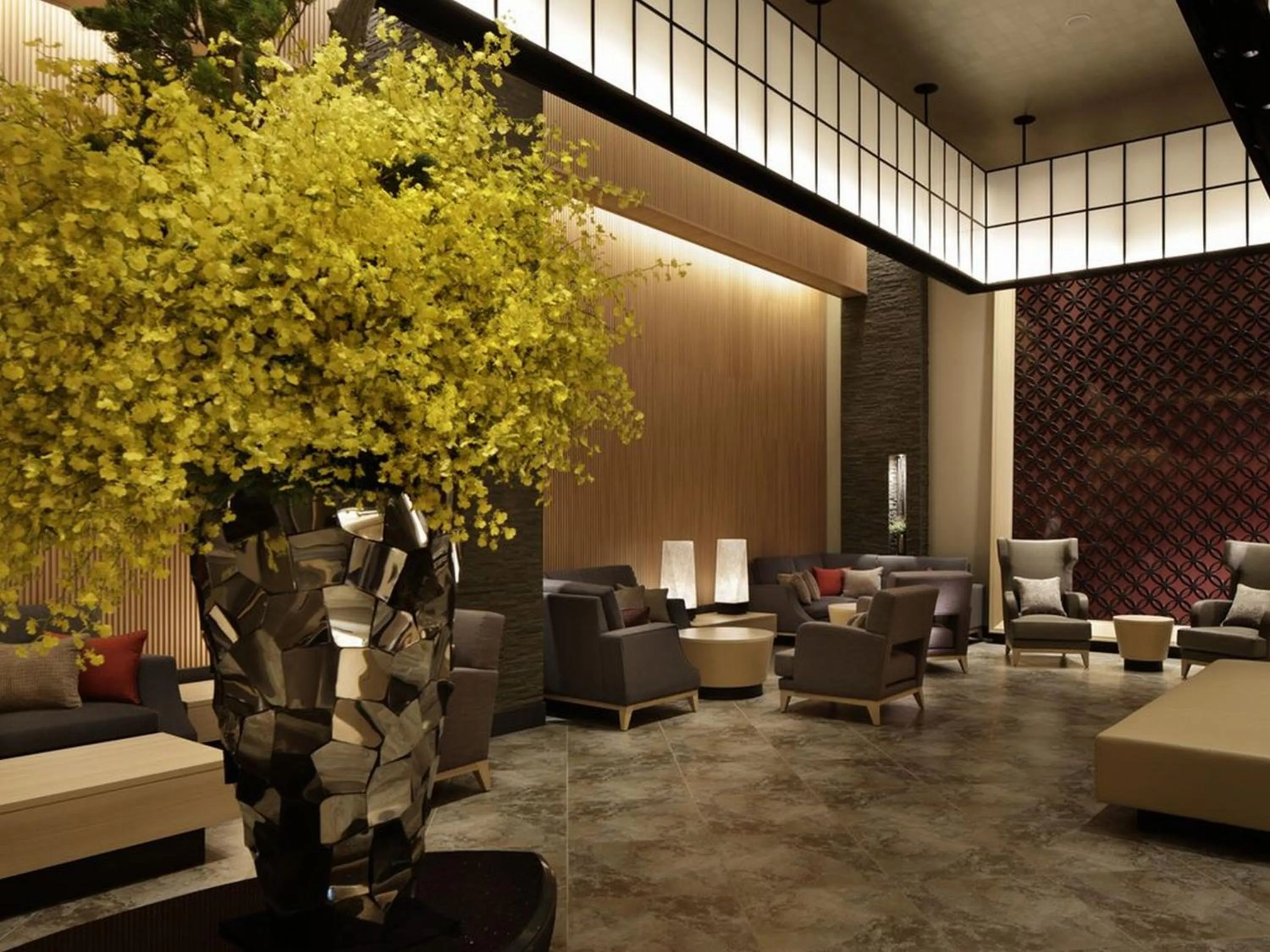 Lobby or reception in Kobe Minato Onsen Ren