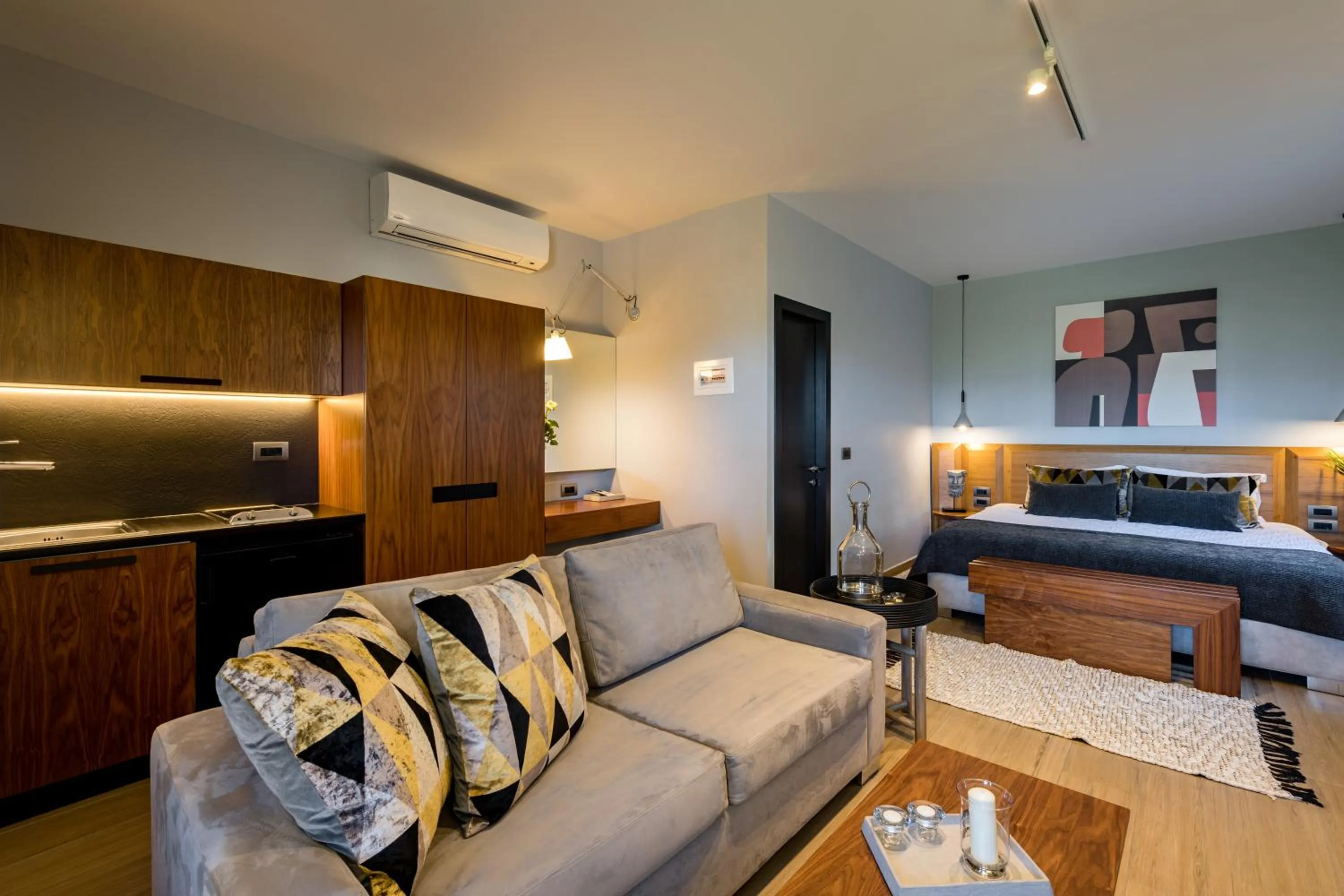 Bed in Anthemion Suites and Villas