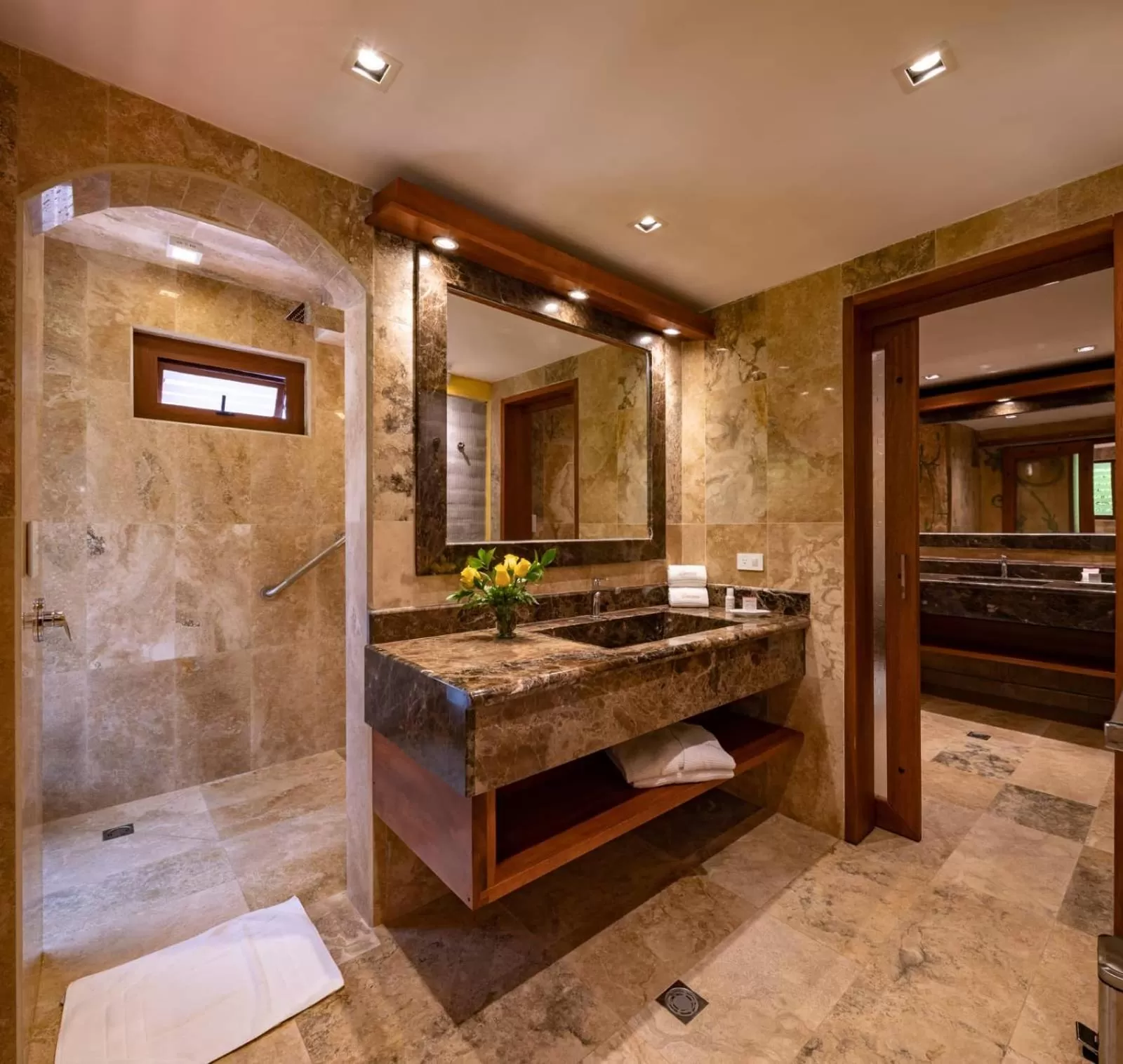 Shower, Bathroom in Luna Volcán, Adventure SPA