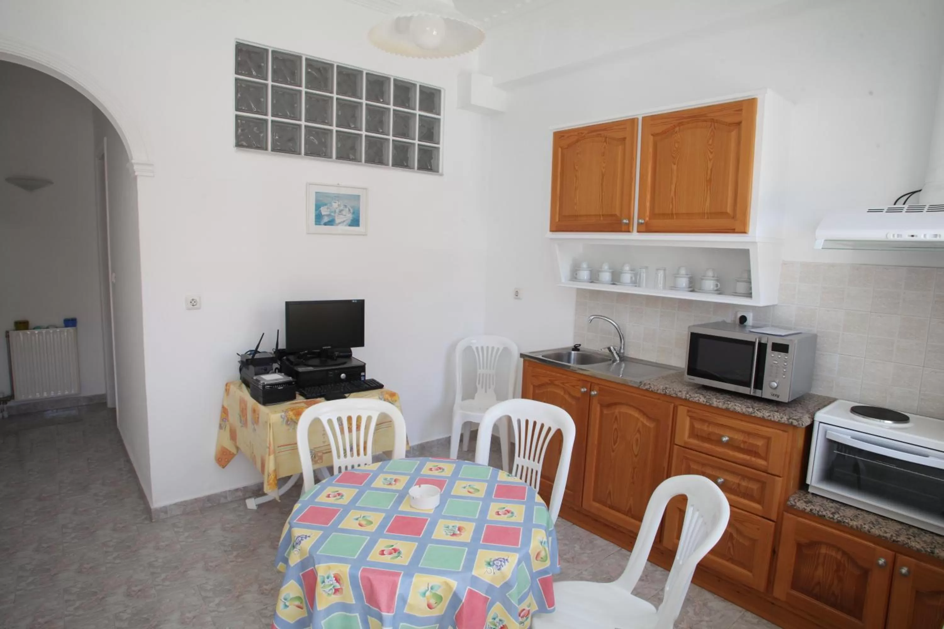Communal kitchen in Afroditi Syros