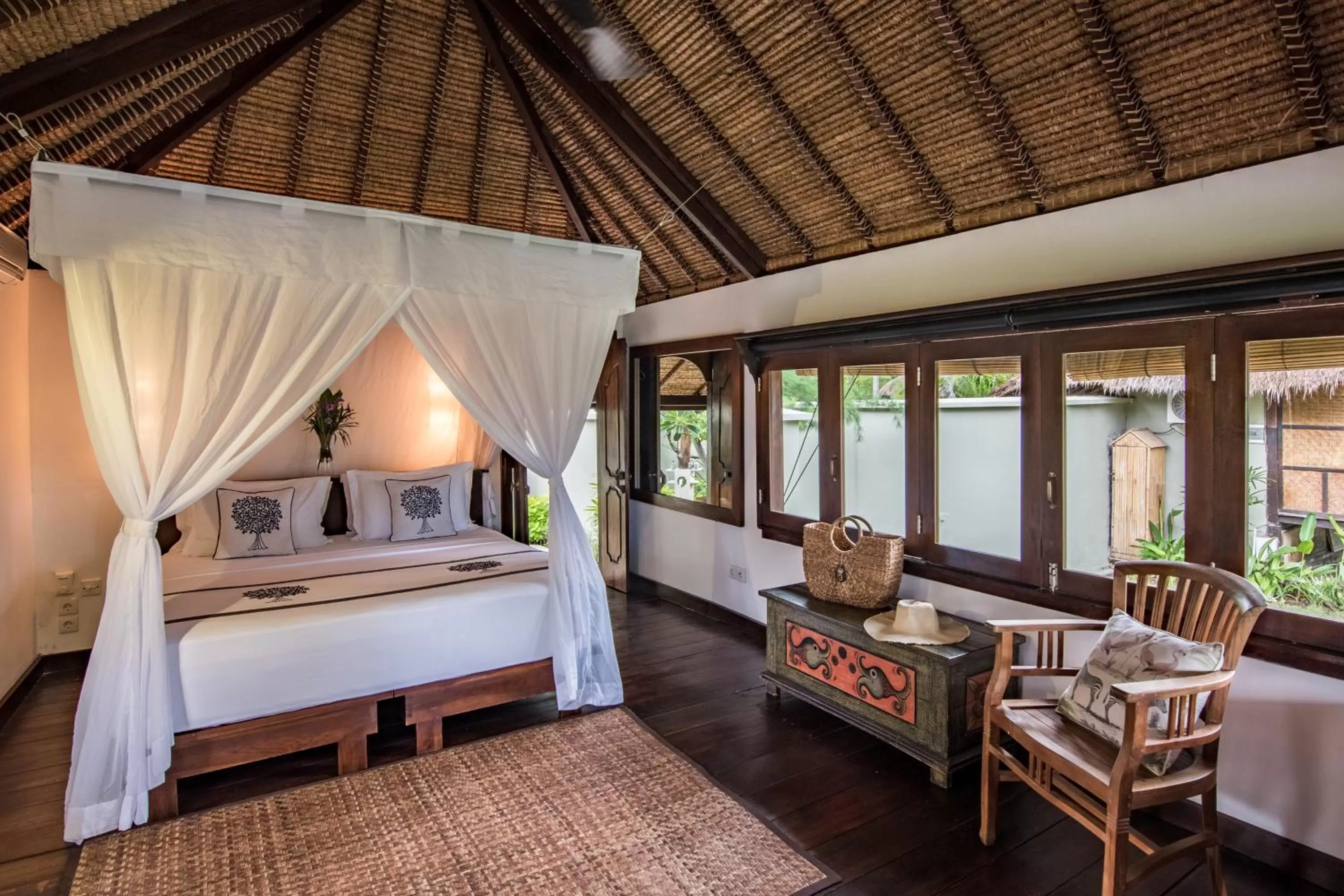 Seating area, Bed in Pondok Santi Estate