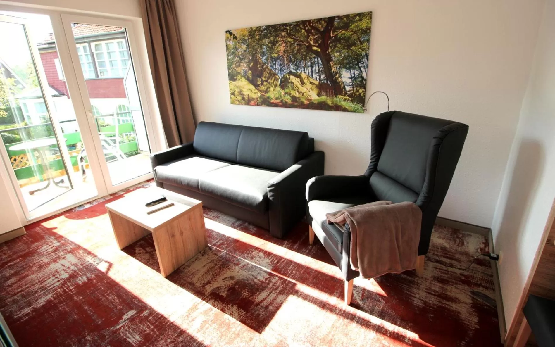 Balcony/Terrace, Seating Area in Wellness & Ayurveda Hotel Am Eichenberg