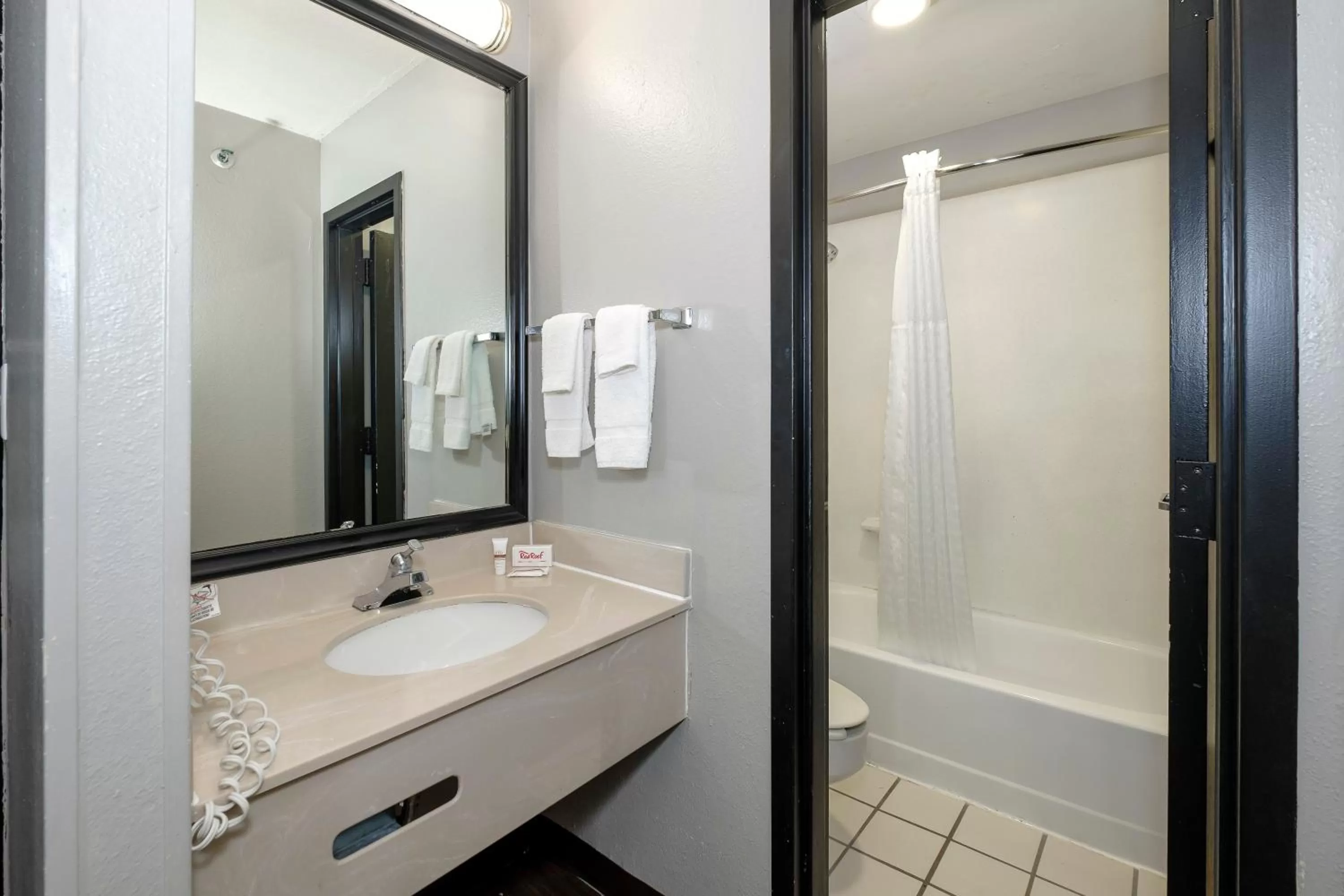 Bathroom in Red Roof Inn PLUS Orlando-Convention Center- Int'l Dr
