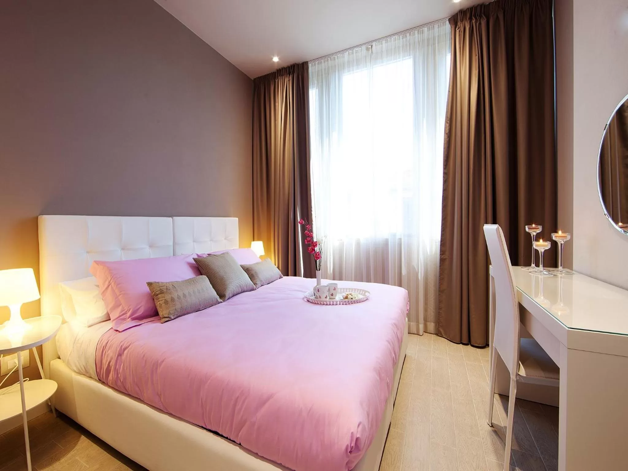 TV and multimedia, Bed in La Farina Apartments