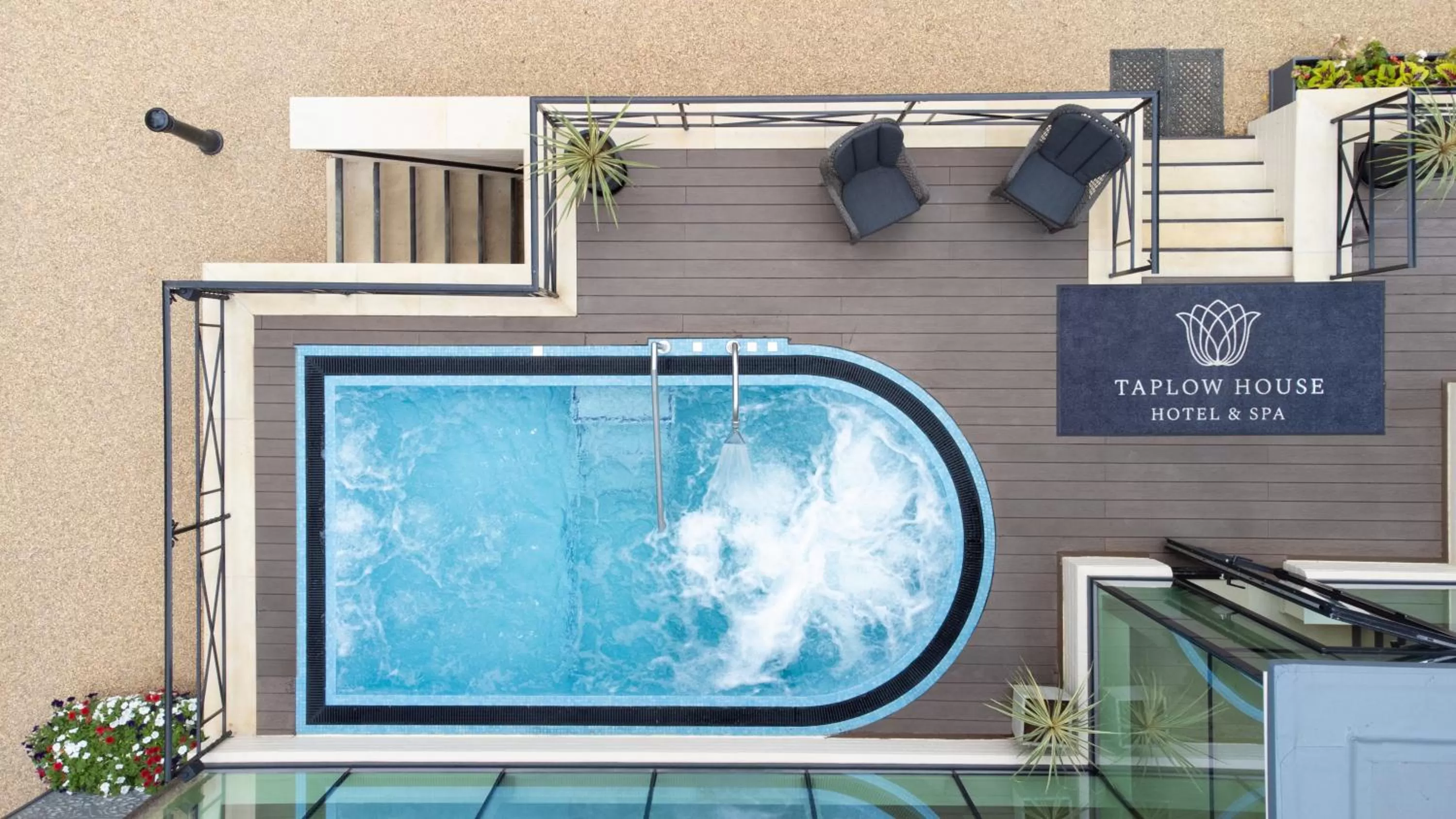 Pool view in Taplow House Hotel & Spa