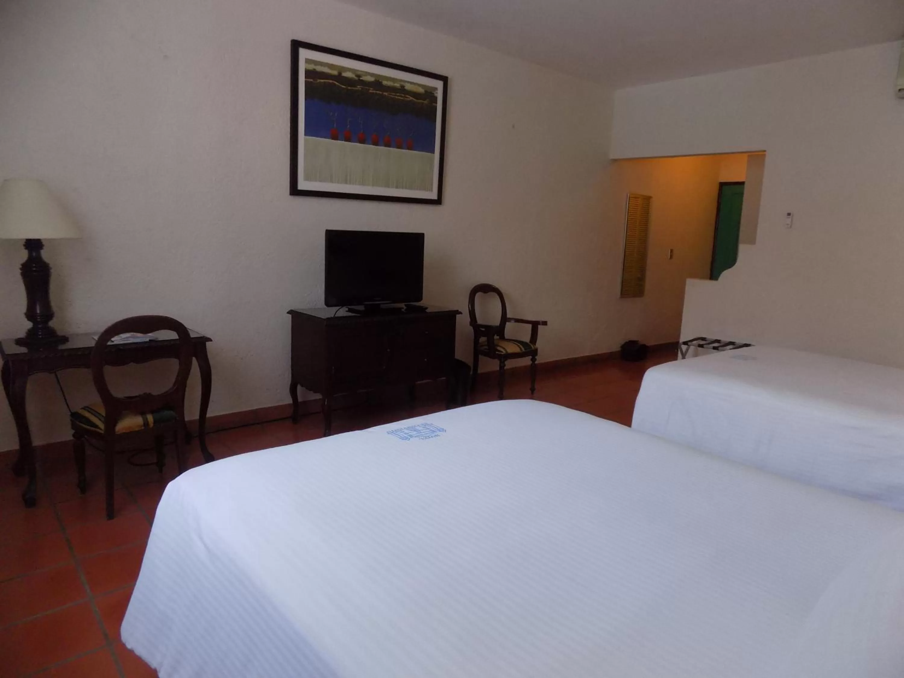 Decorative detail, Bed in Hotel El Convento Leon Nicaragua