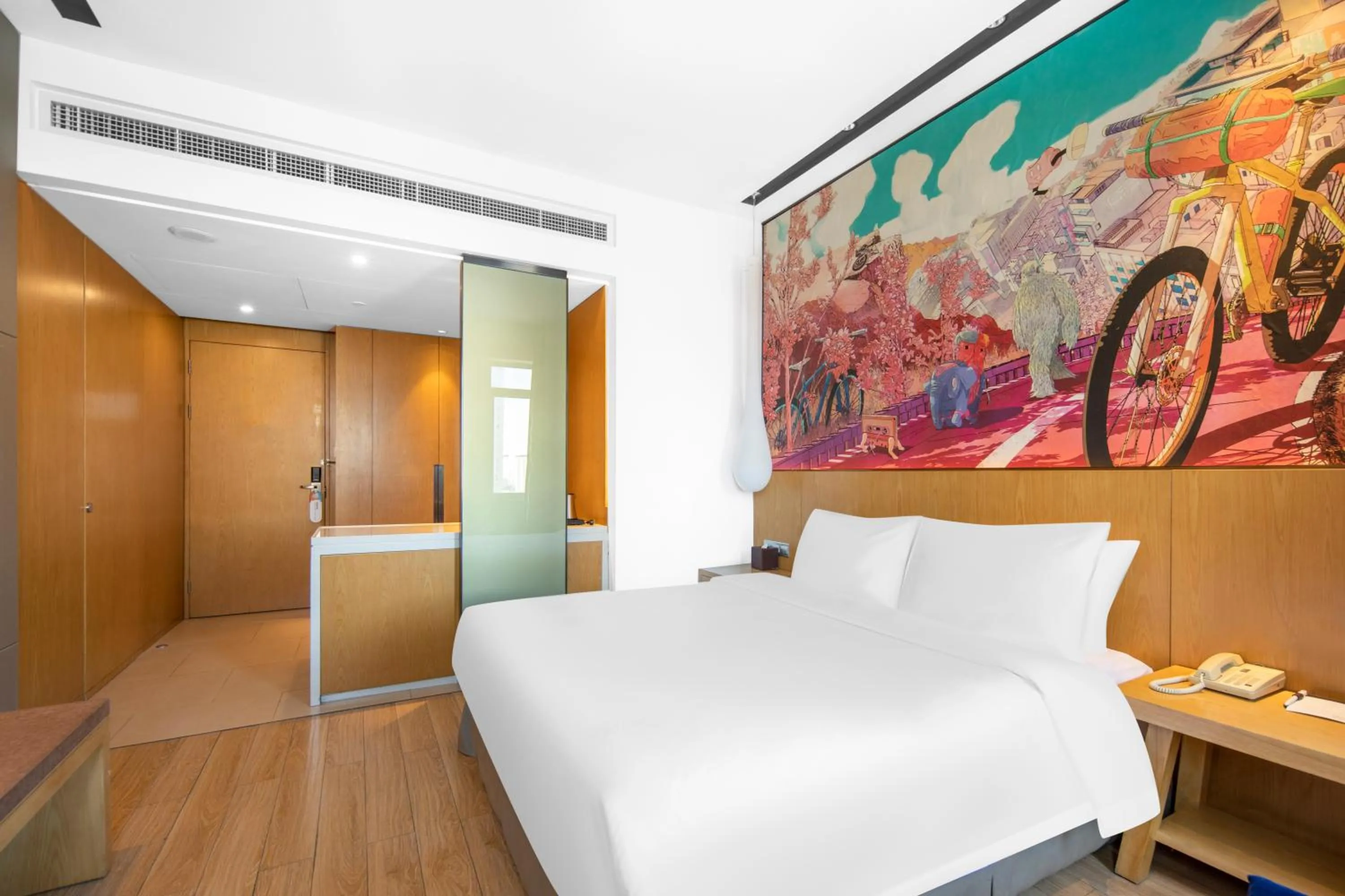 Bed in Minimax Hotel Shanghai Songjiang