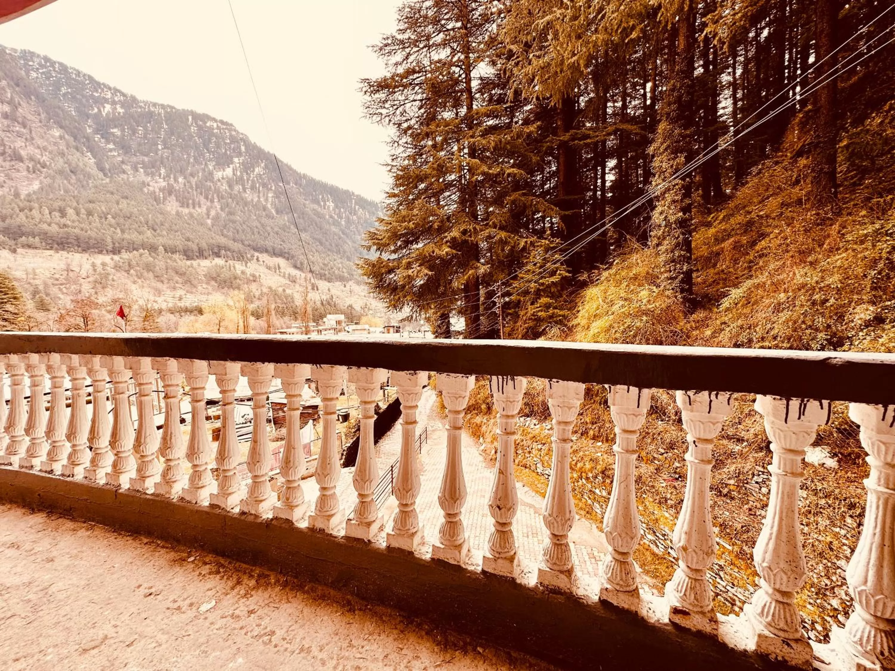 Balcony/Terrace, Mountain View in Hotel D Kanchan Manali