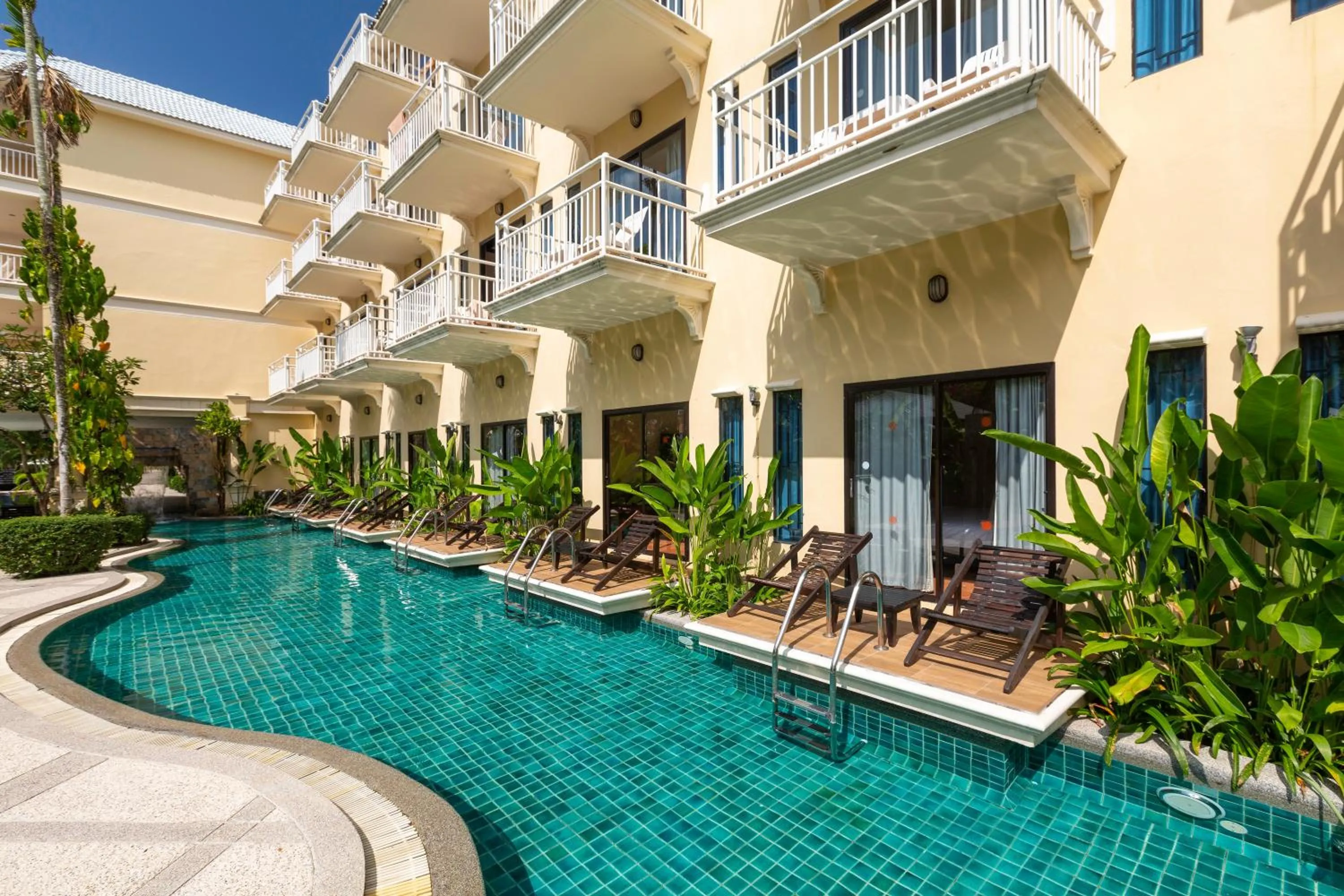 Pool view in The Front Village - SHA Plus