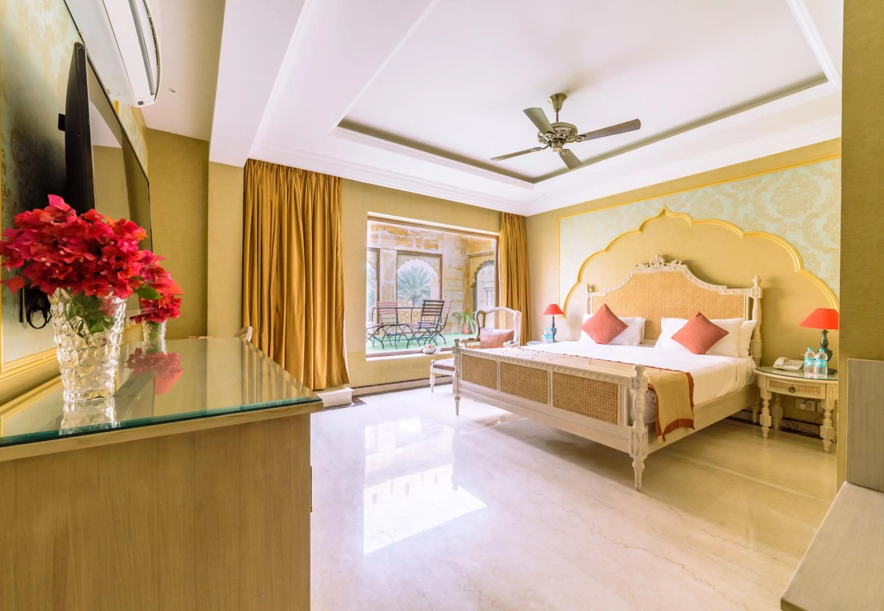 Photo of the whole room, Bed in Fort Rajwada,Jaisalmer