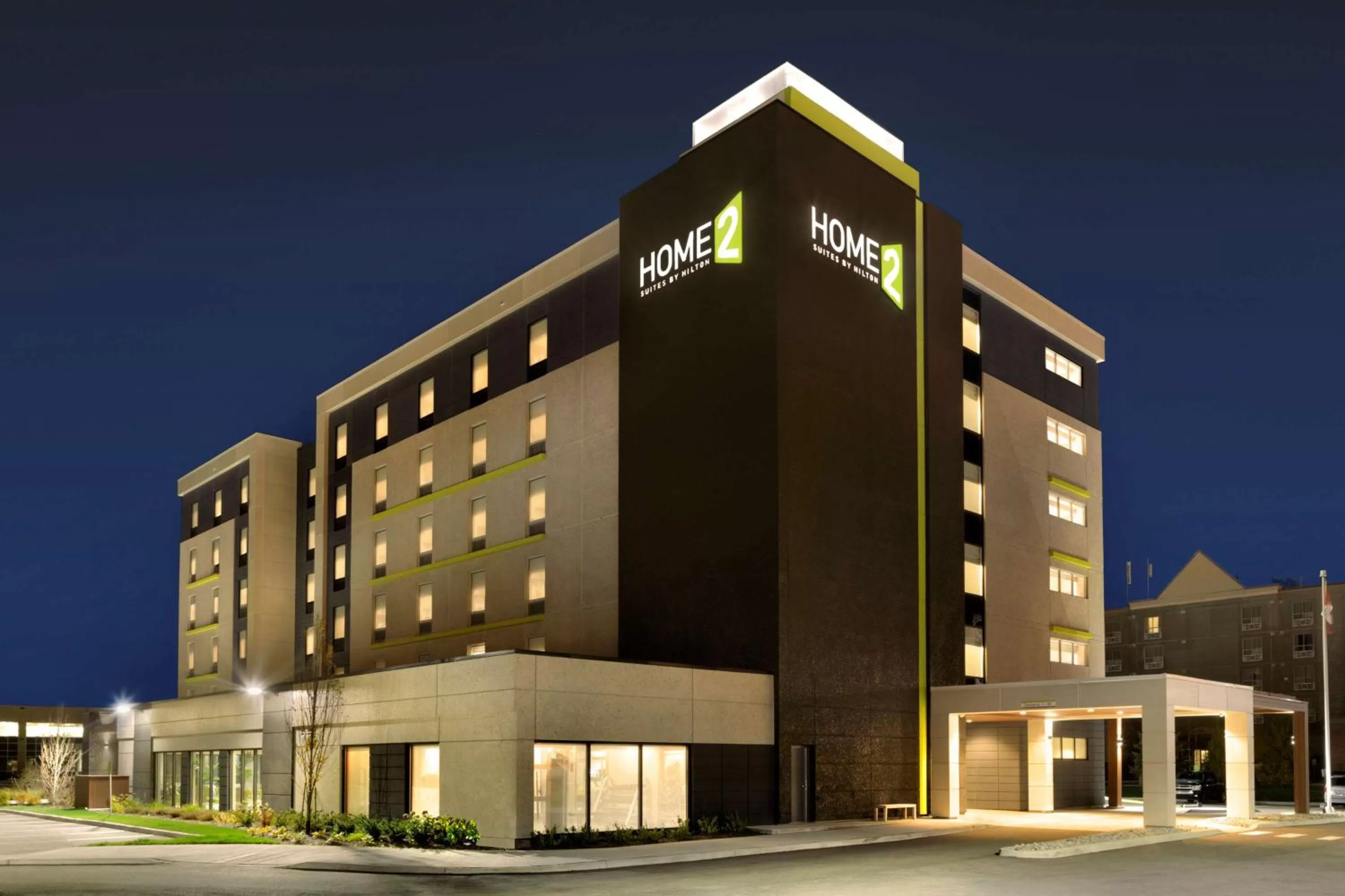 Property building in Home2 Suites by Hilton Milton Ontario