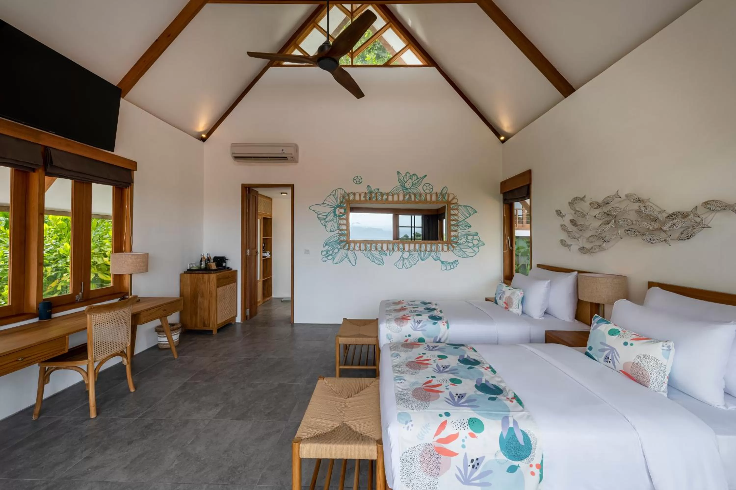 Twin Room with Garden View in Deep Roots Dive & Yoga Resort