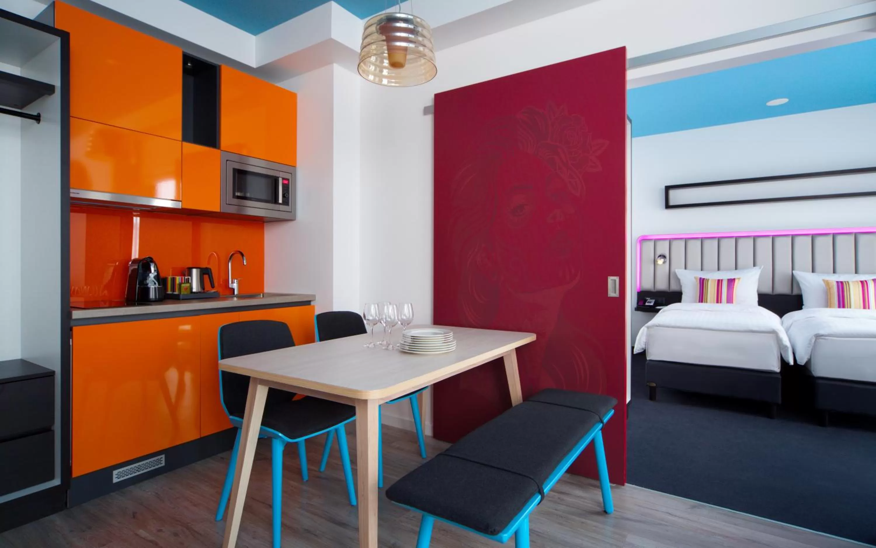 Kitchen or kitchenette in Park Inn by Radisson Residence Riga Barona