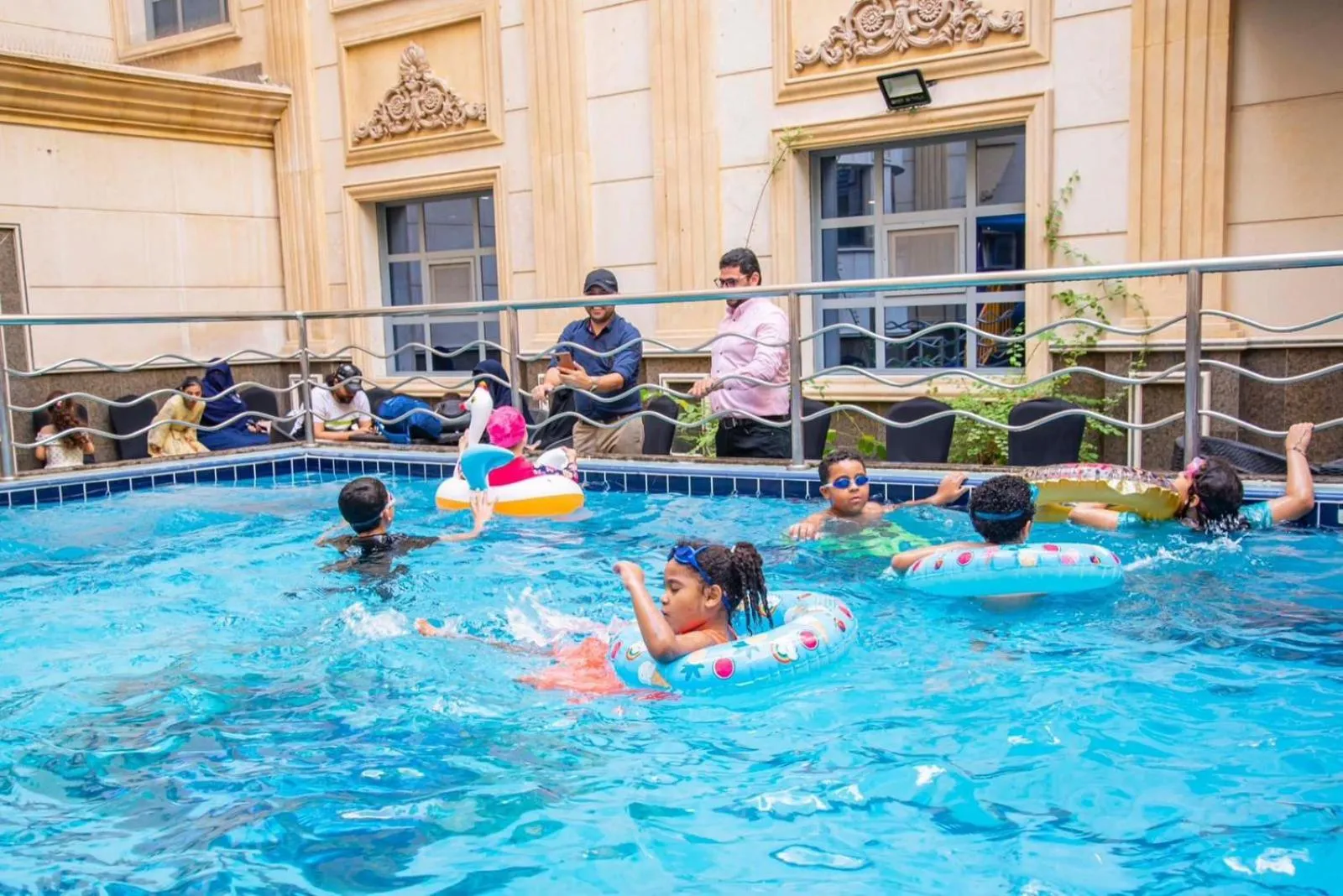 Pool view in Crown Town Hotel