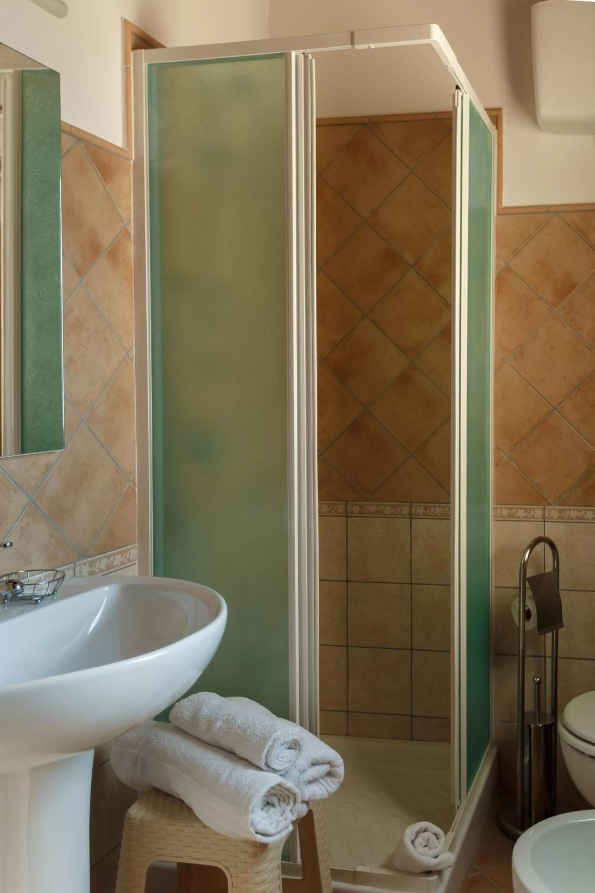 Shower in B&B Batarà - "La Terrazza del Centro"