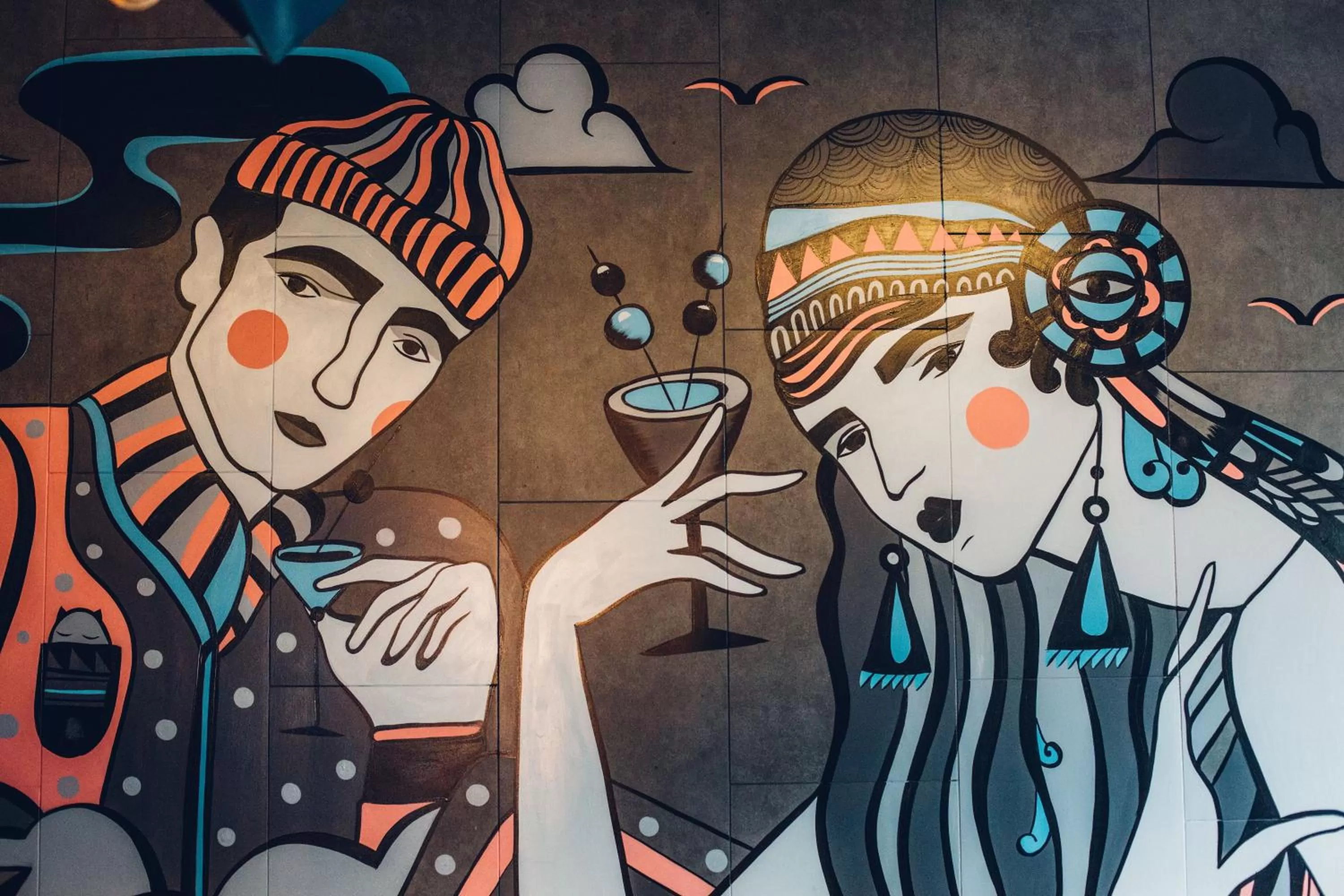 Decorative detail in Pangea Pod Hotel