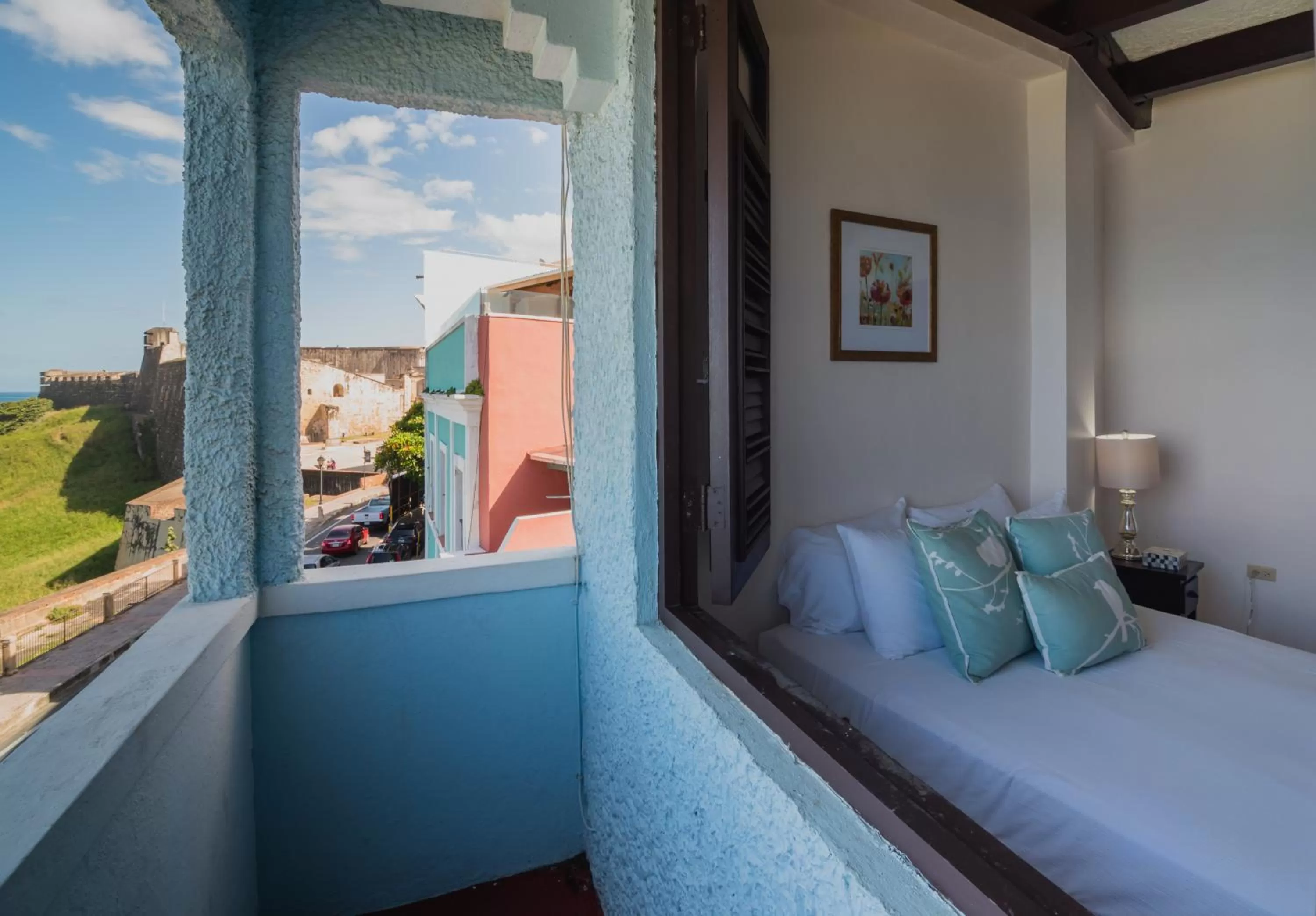 Bed in La Capitana Old San Juan Building