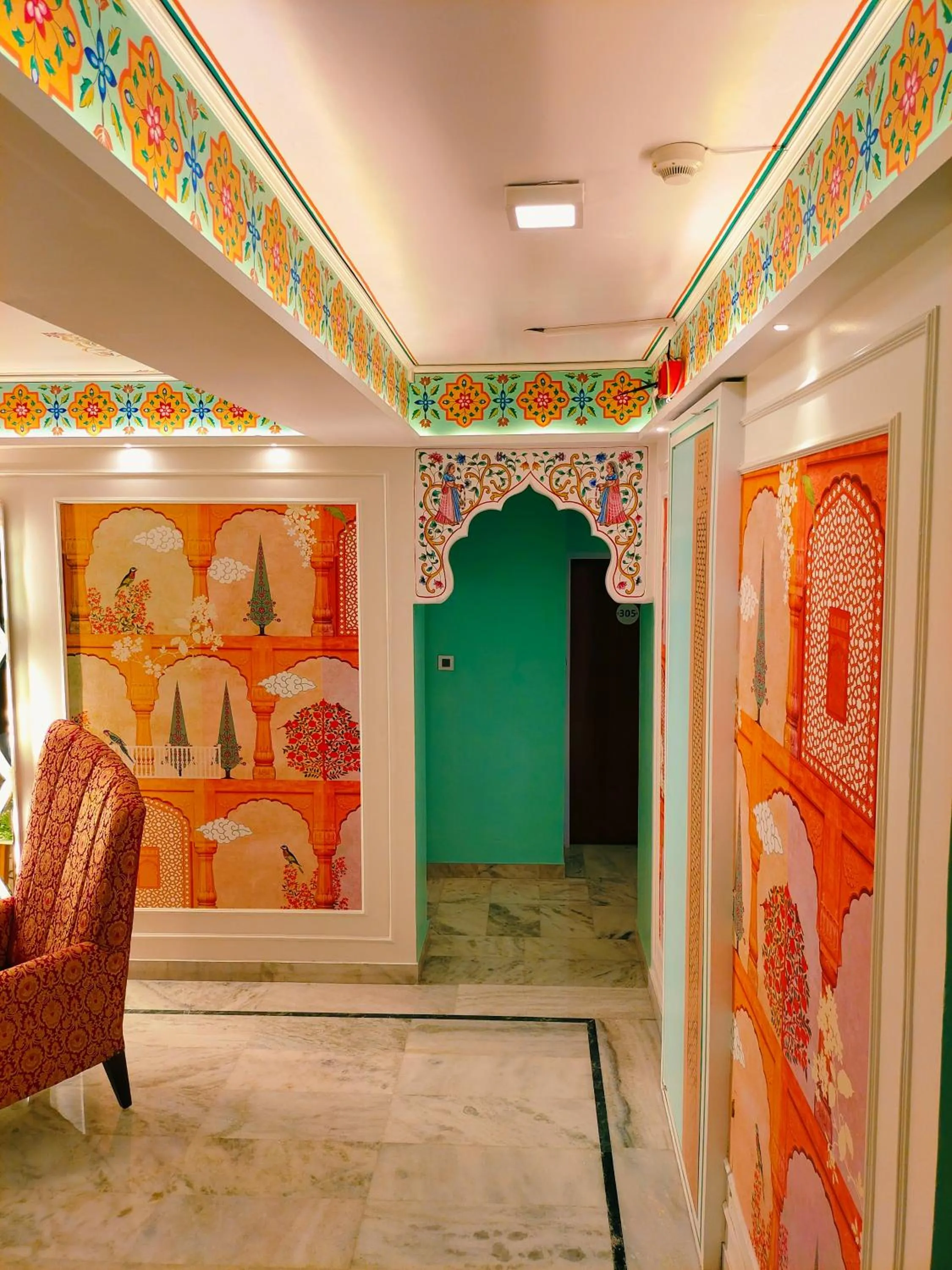 Seating area in Sarang Palace - A Luxury Boutique Hotel