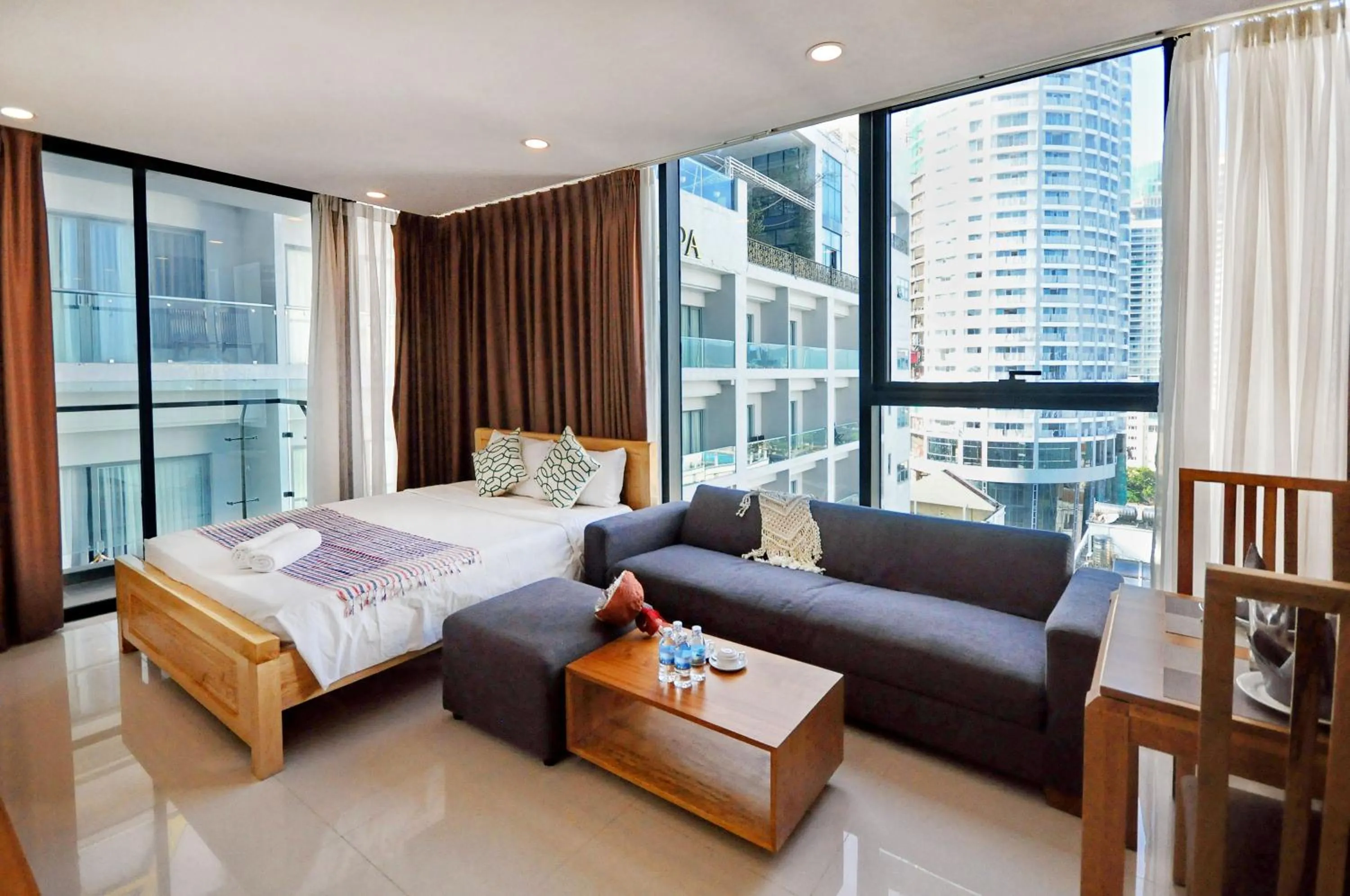 Bed in Holi Beach Hotel & Apartments