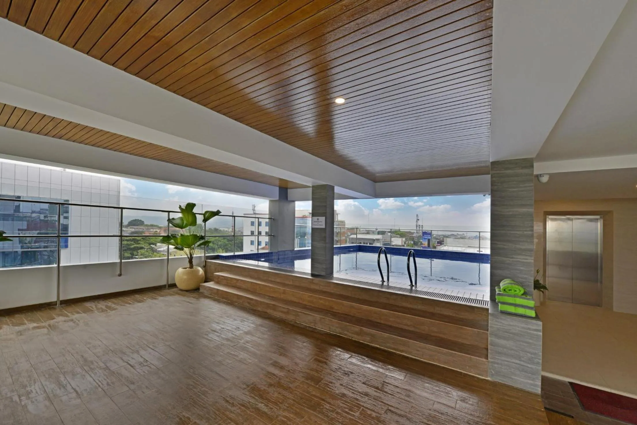 Swimming pool in Whiz Prime Hotel Basuki Rahmat Malang