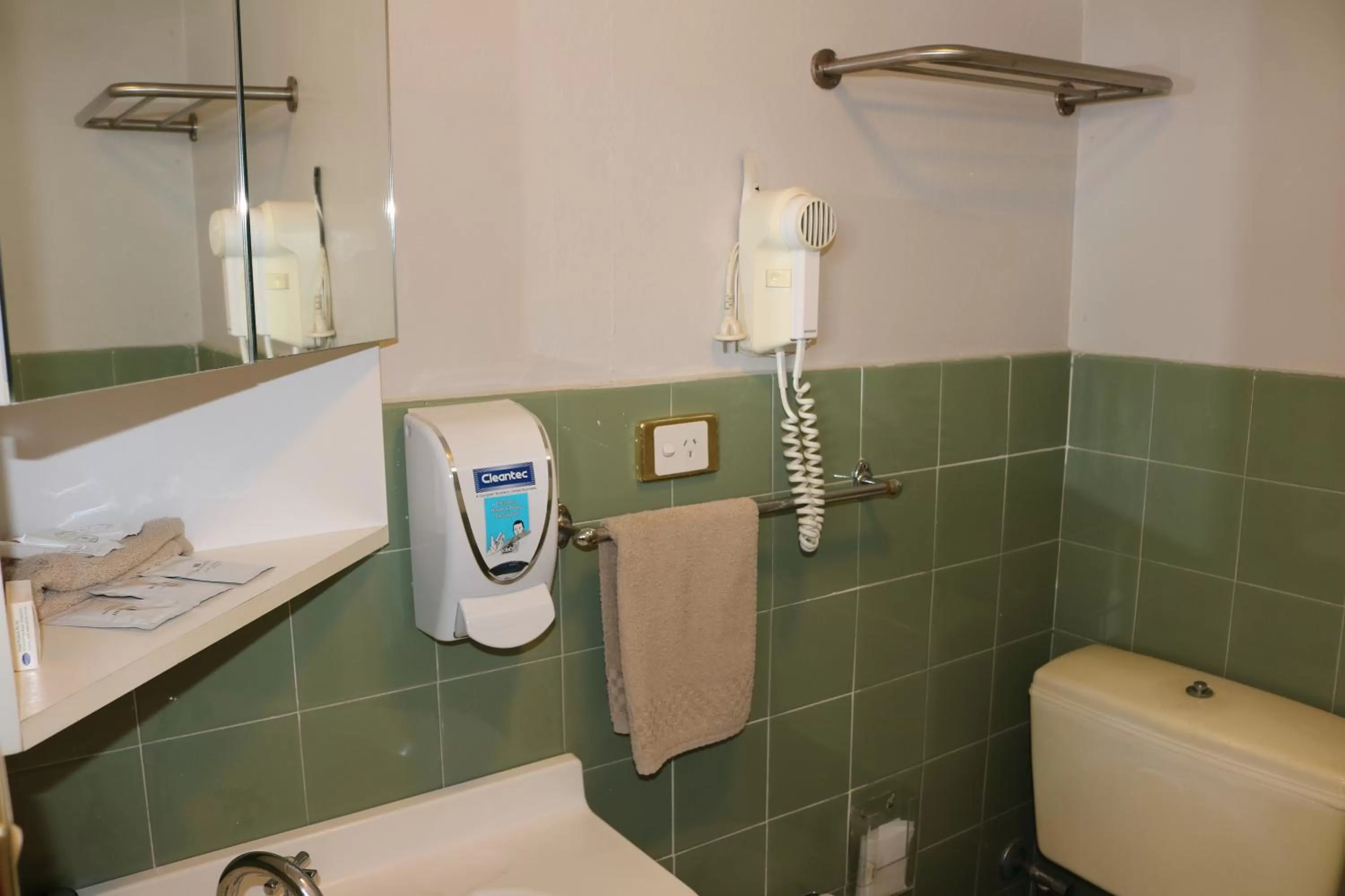 Bathroom in Hermitage Motel