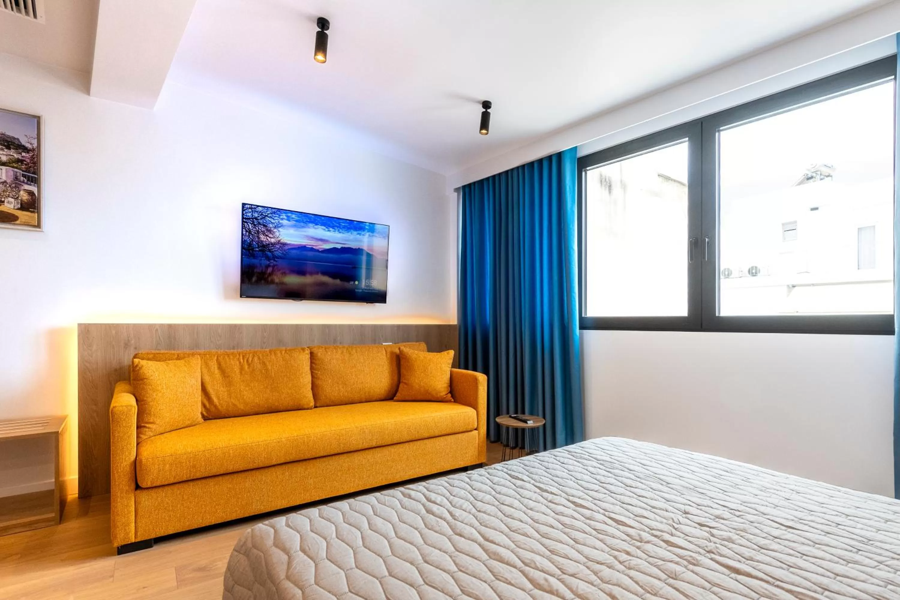 TV and multimedia, Bed in A&N Athens Luxury Apartments - Ermou