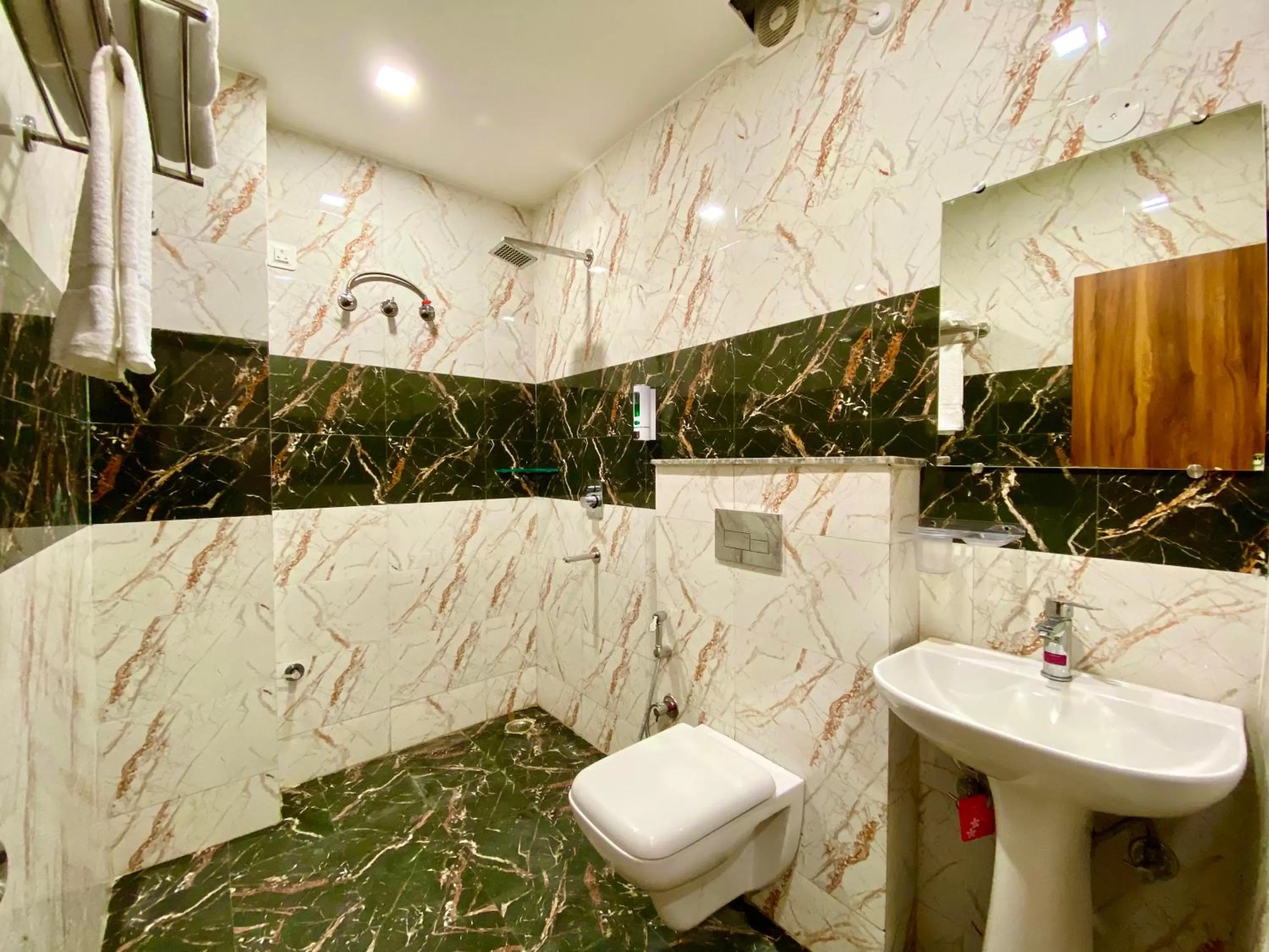 Shower, Bathroom in Hotel Shiv Inn Near Secret Waterfall