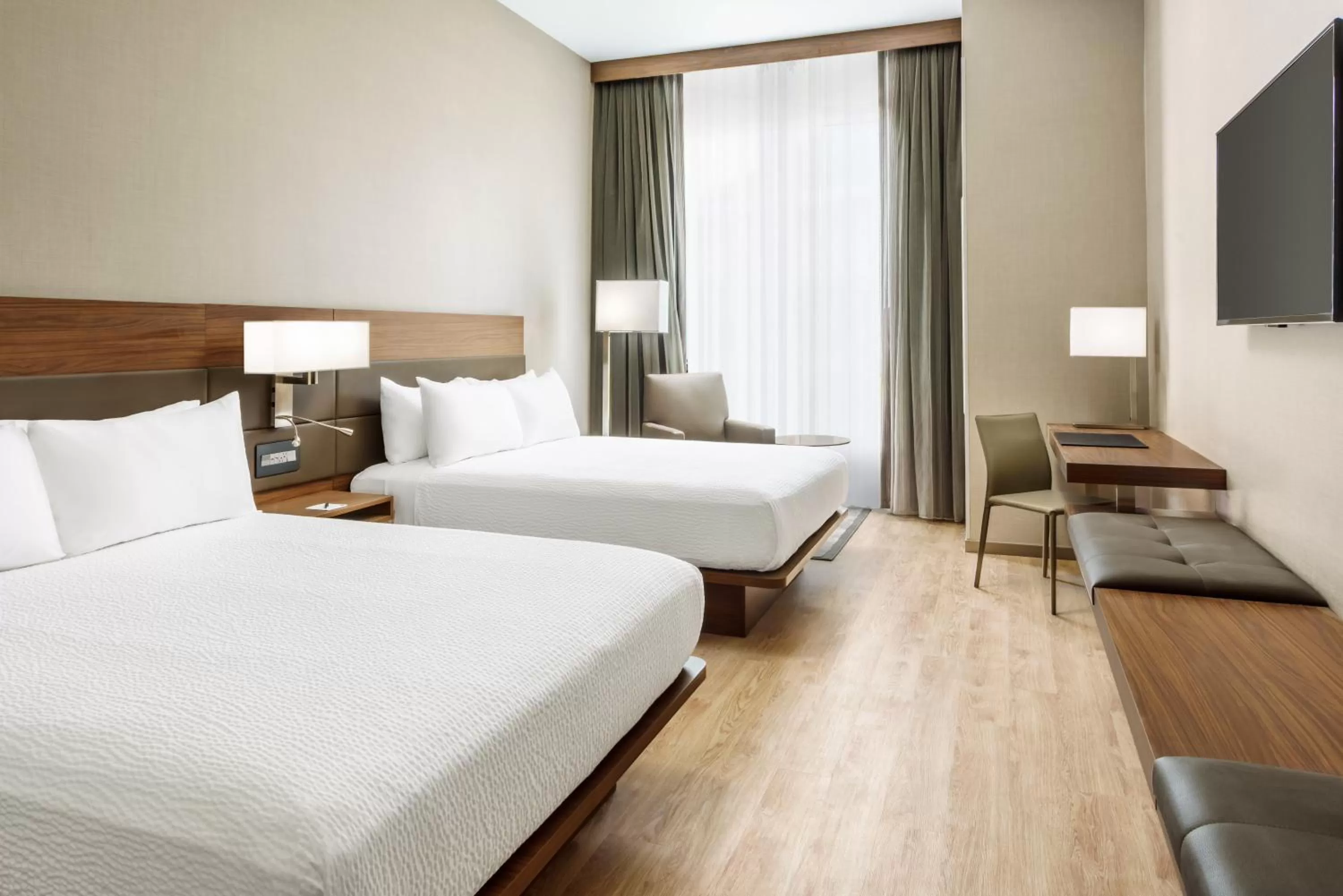 Bed in AC Hotel by Marriott San Francisco Airport/Oyster Point Waterfront