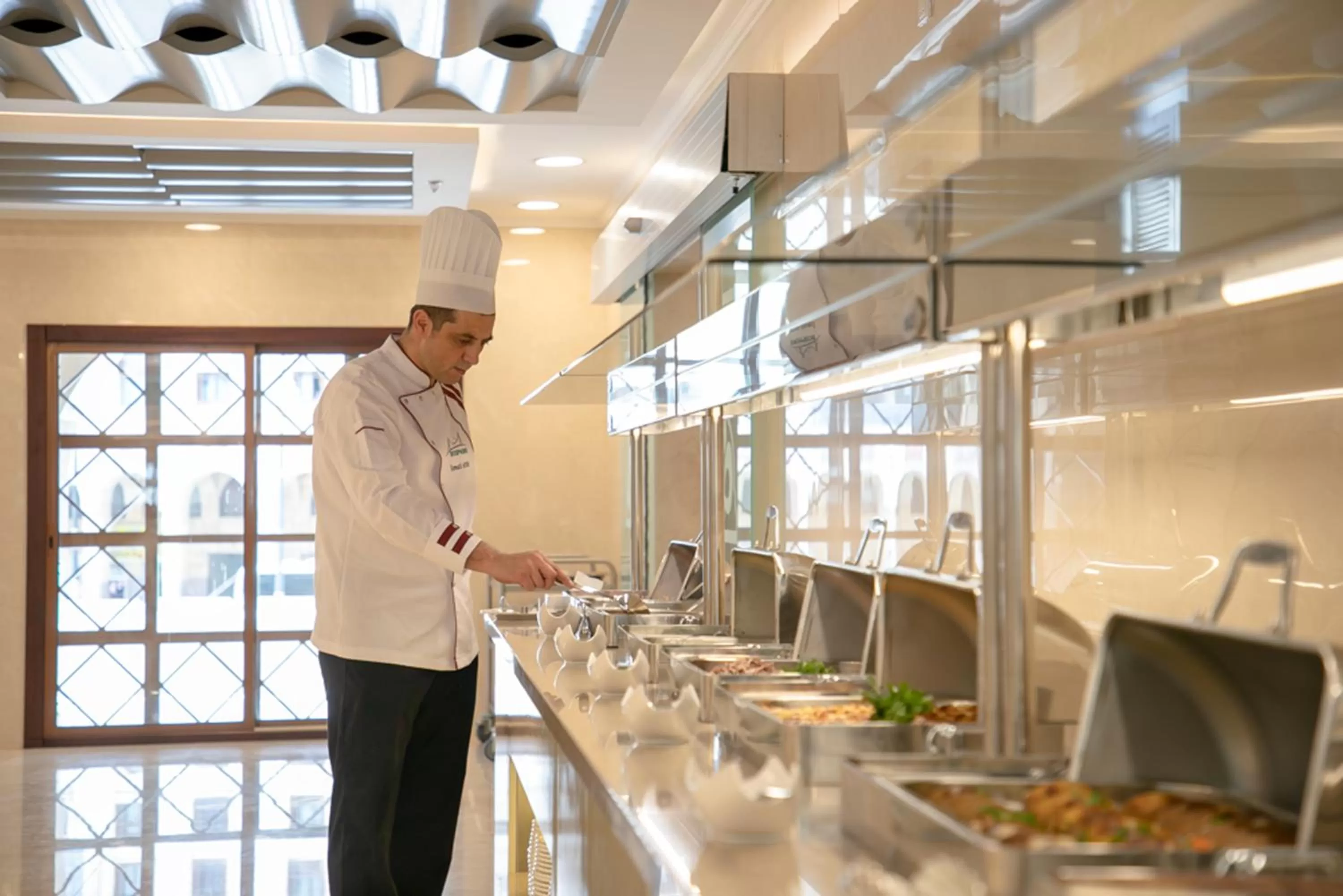 Restaurant/places to eat, Staff in Le Bosphorus Hotel - Waqf Safi