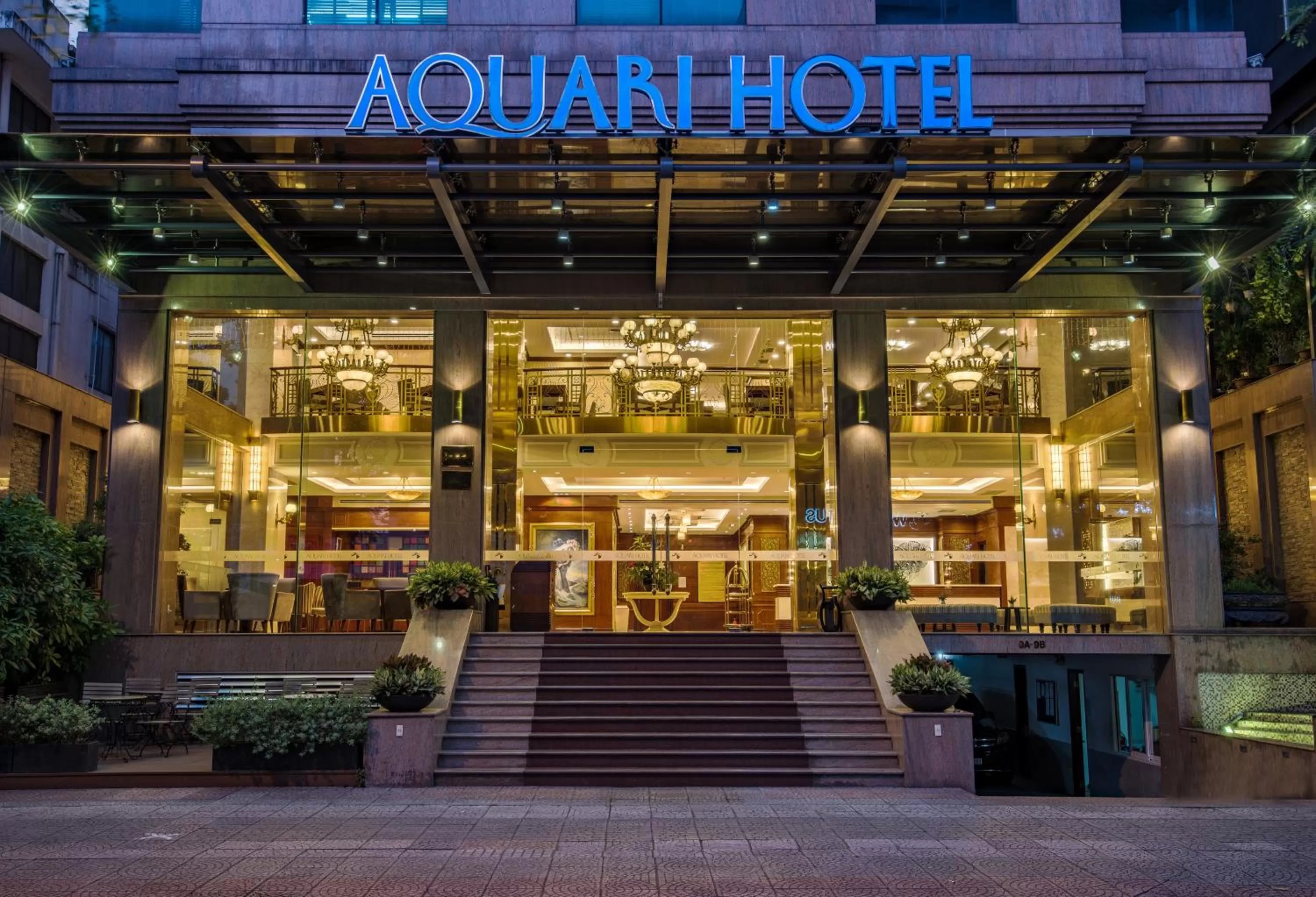 Facade/entrance in Aquari Hotel