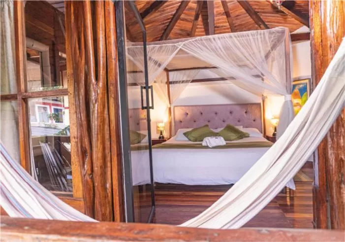 Bed in Spa Hosteria Miramelindo