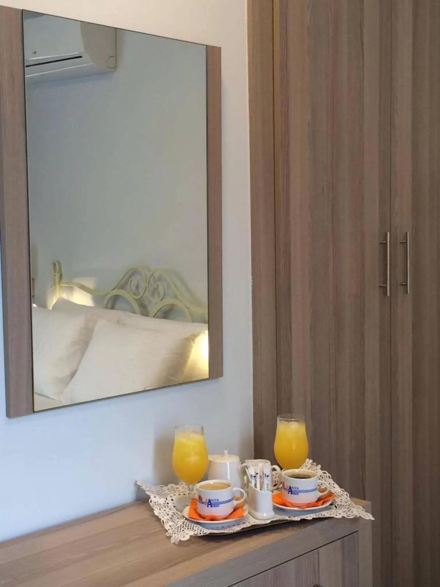 Decorative detail, Bed in Argo Hotel Piraeus