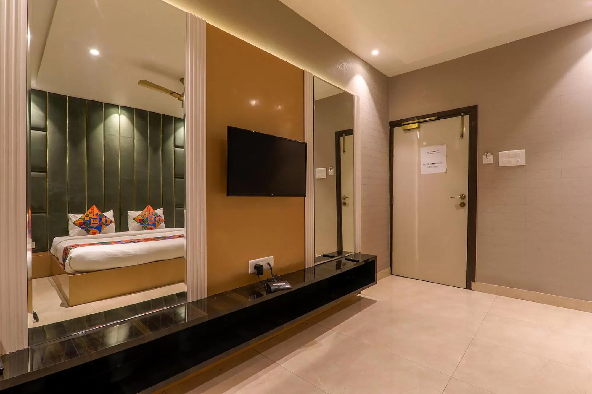 Bed in FabHotel Maya Crystal