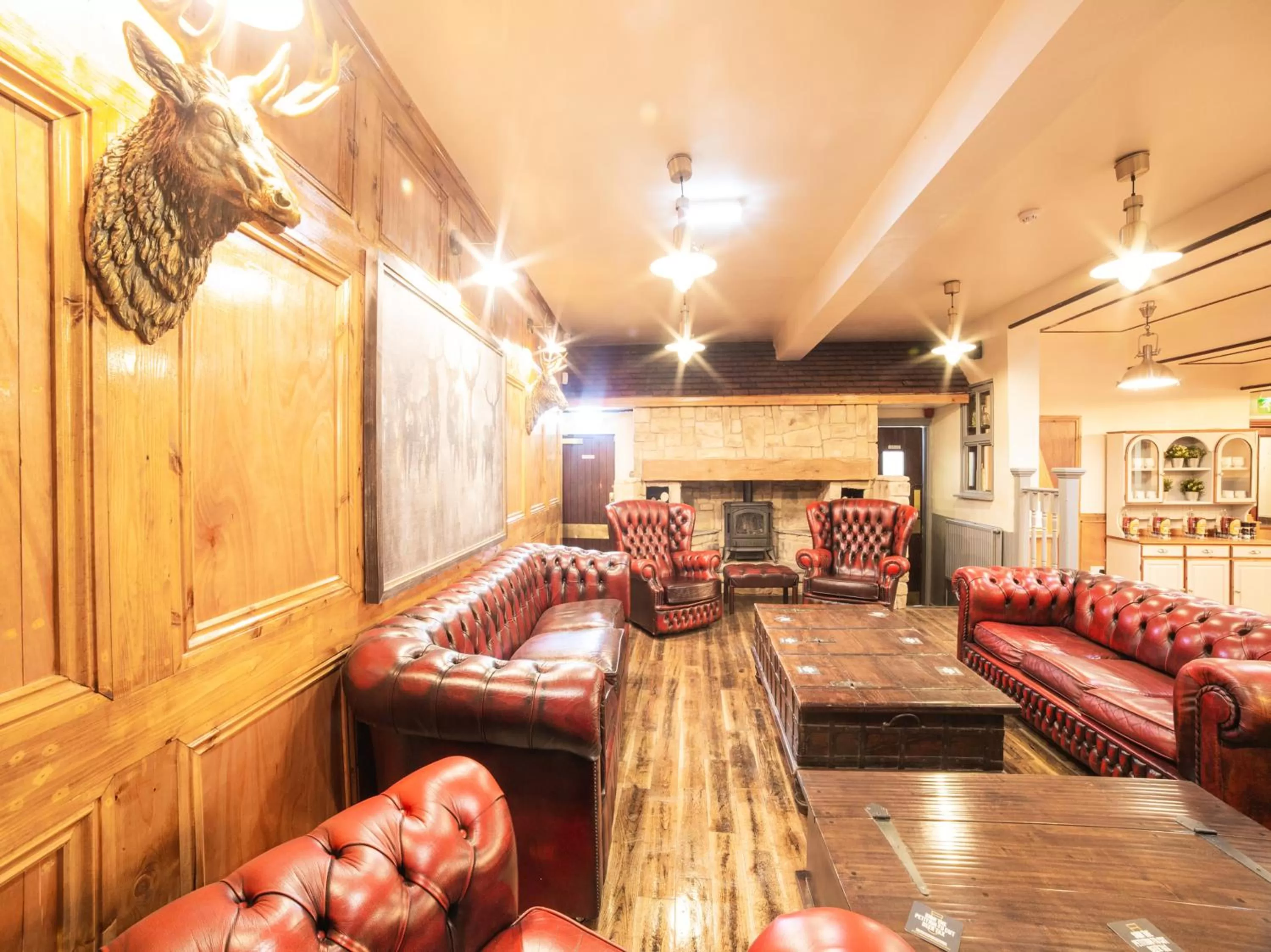Seating area in Churchill's Hotel