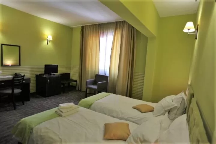 Bed in Hotel Neptun