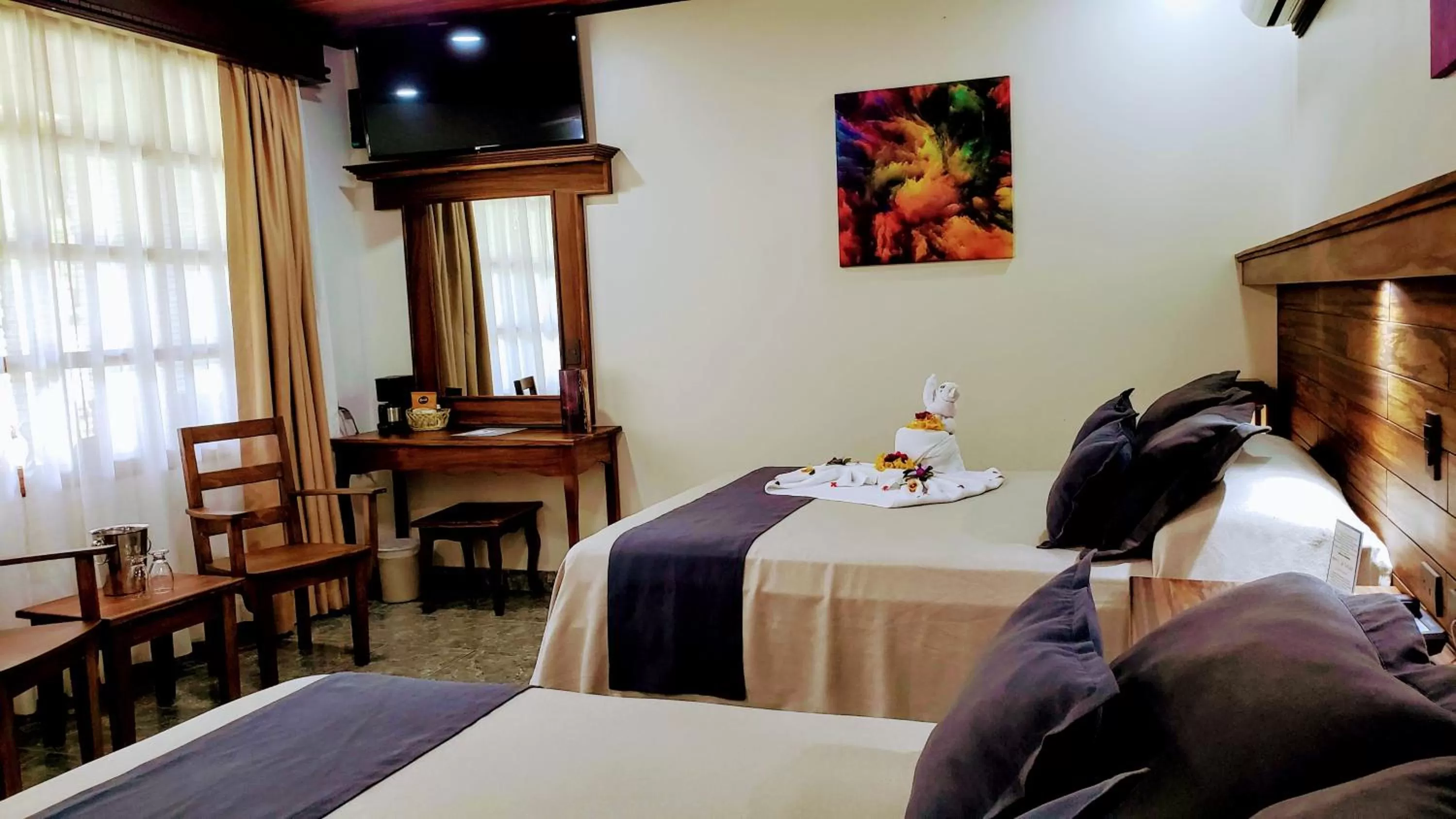 Bed in Volcano Lodge, Hotel & Thermal Experience