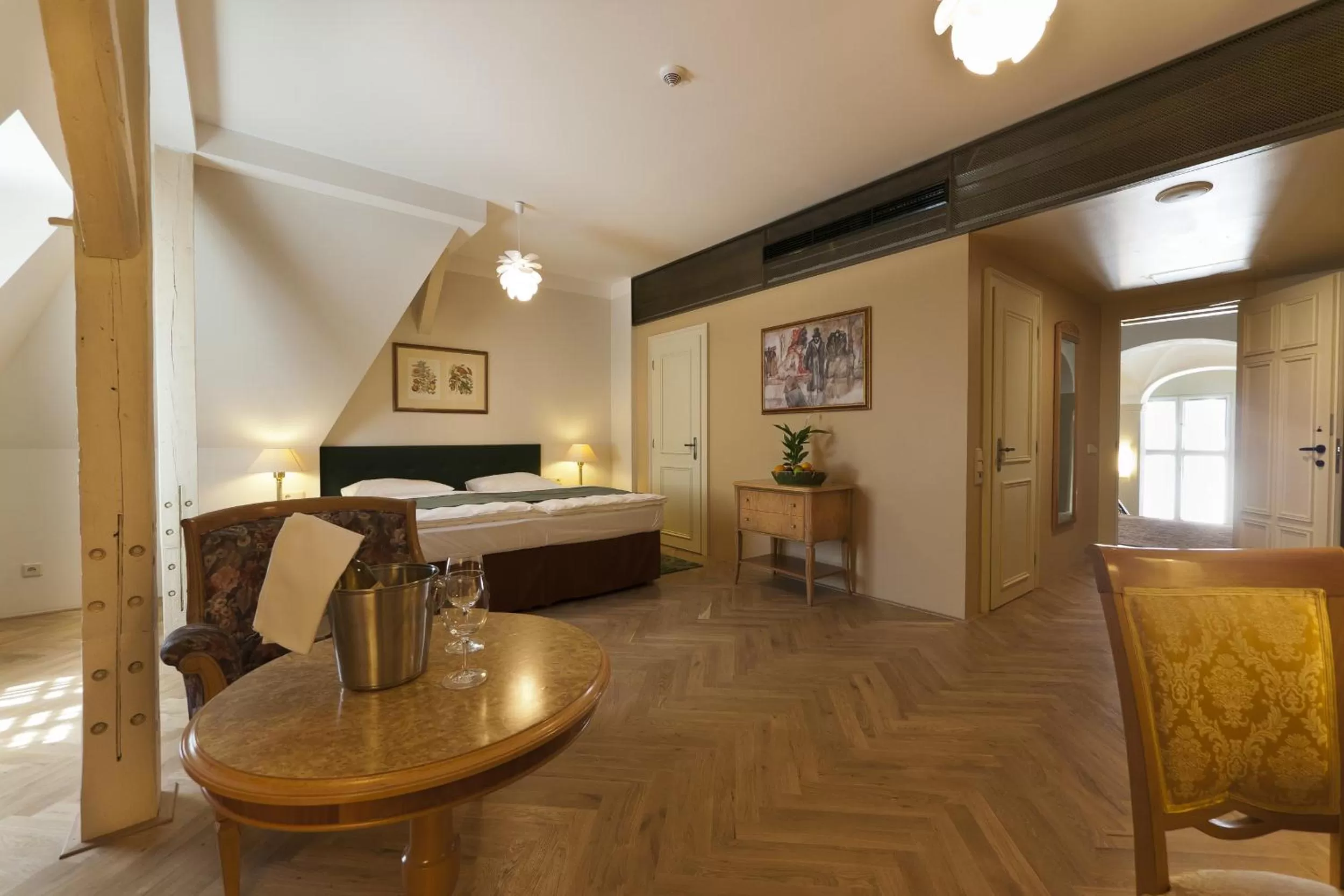 Seating area, Bed in Grandhotel Ambassador Národní Dům