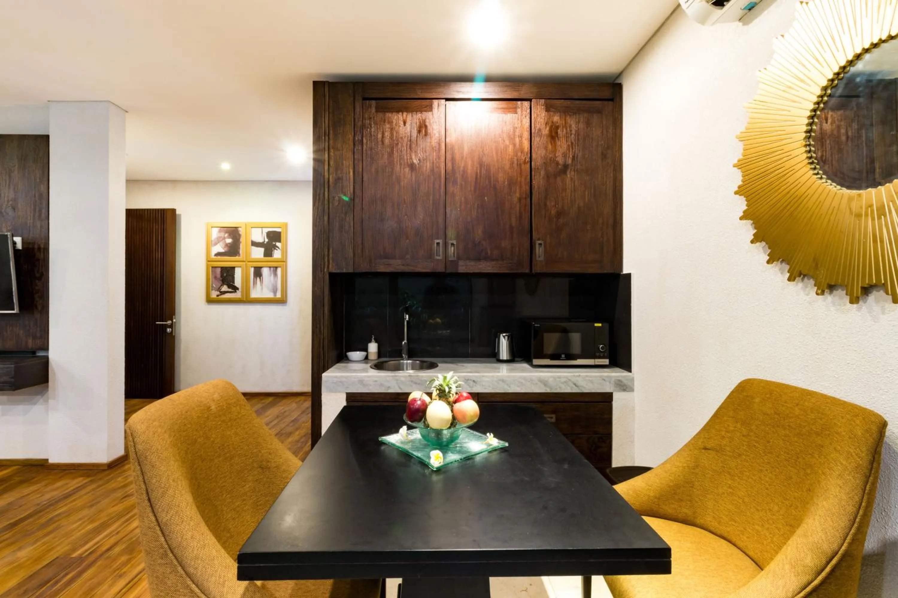 Dining area in Aleesha Villas and Suites