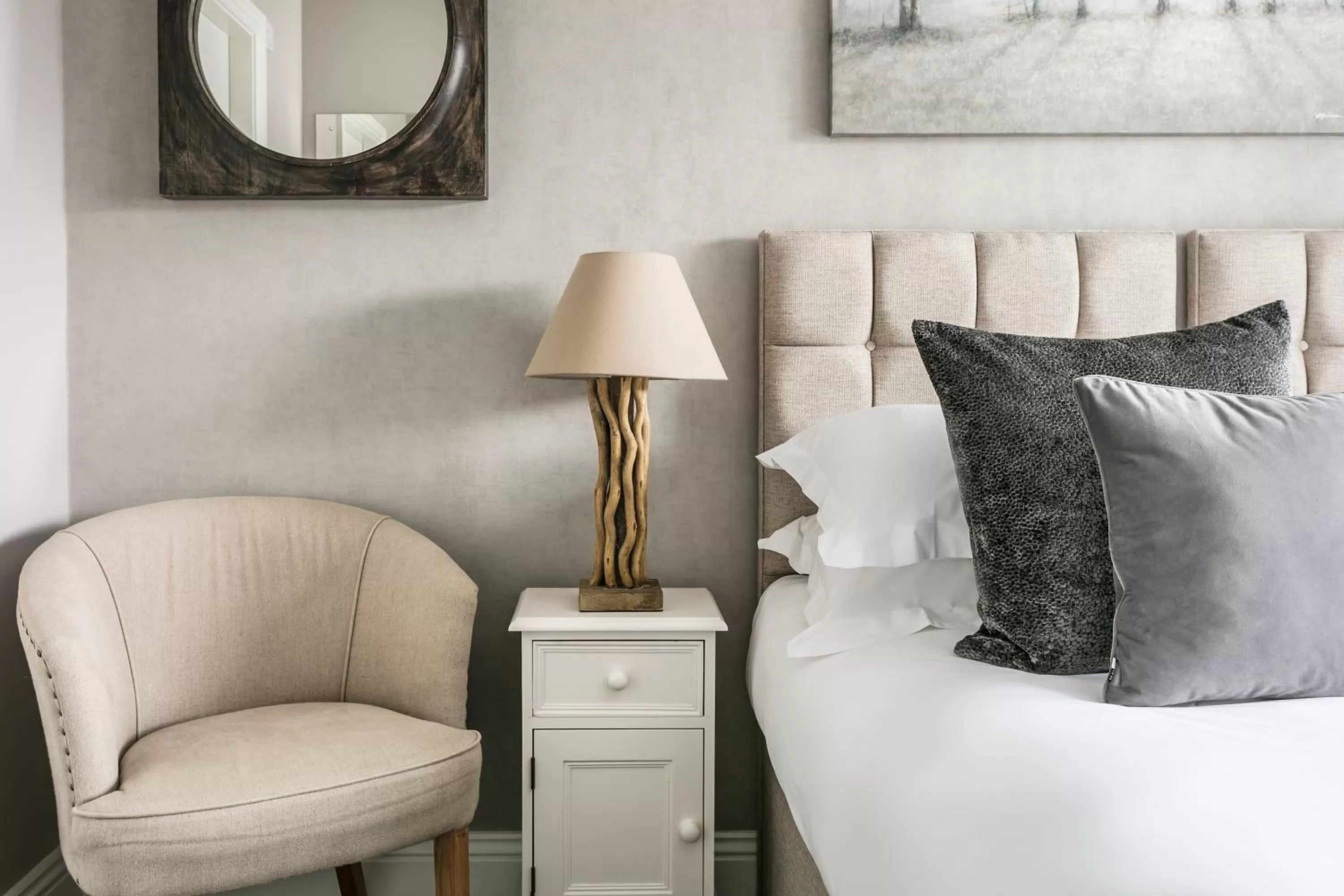 Bedroom, Bed in The Lodge @ Carus Green