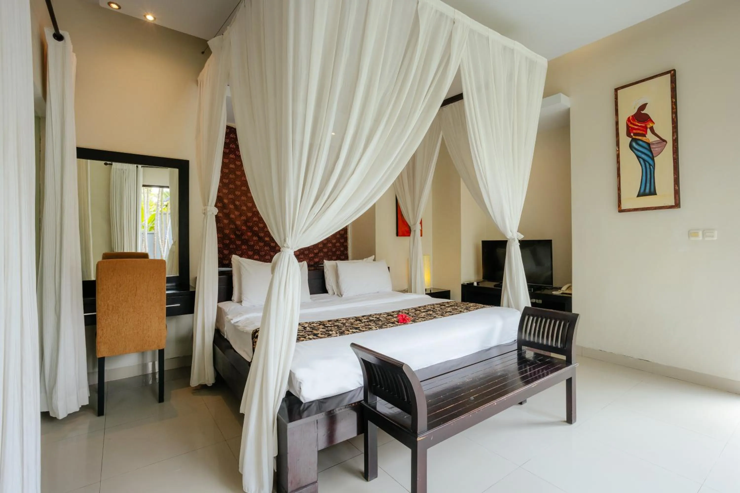 Bed in The Bidadari Villas and Spa Umalas - Seminyak