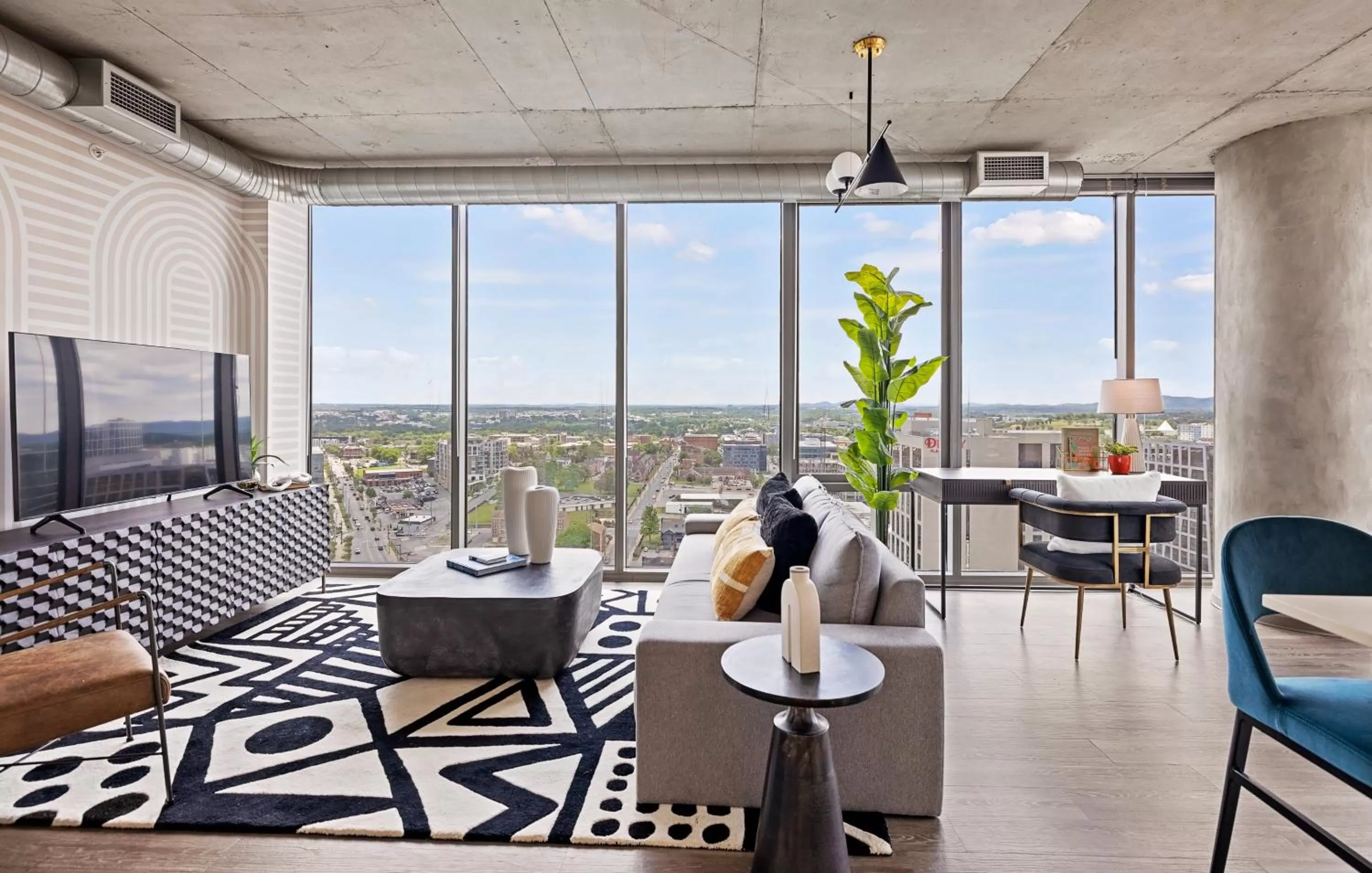 Living room in Placemakr Premier SoBro