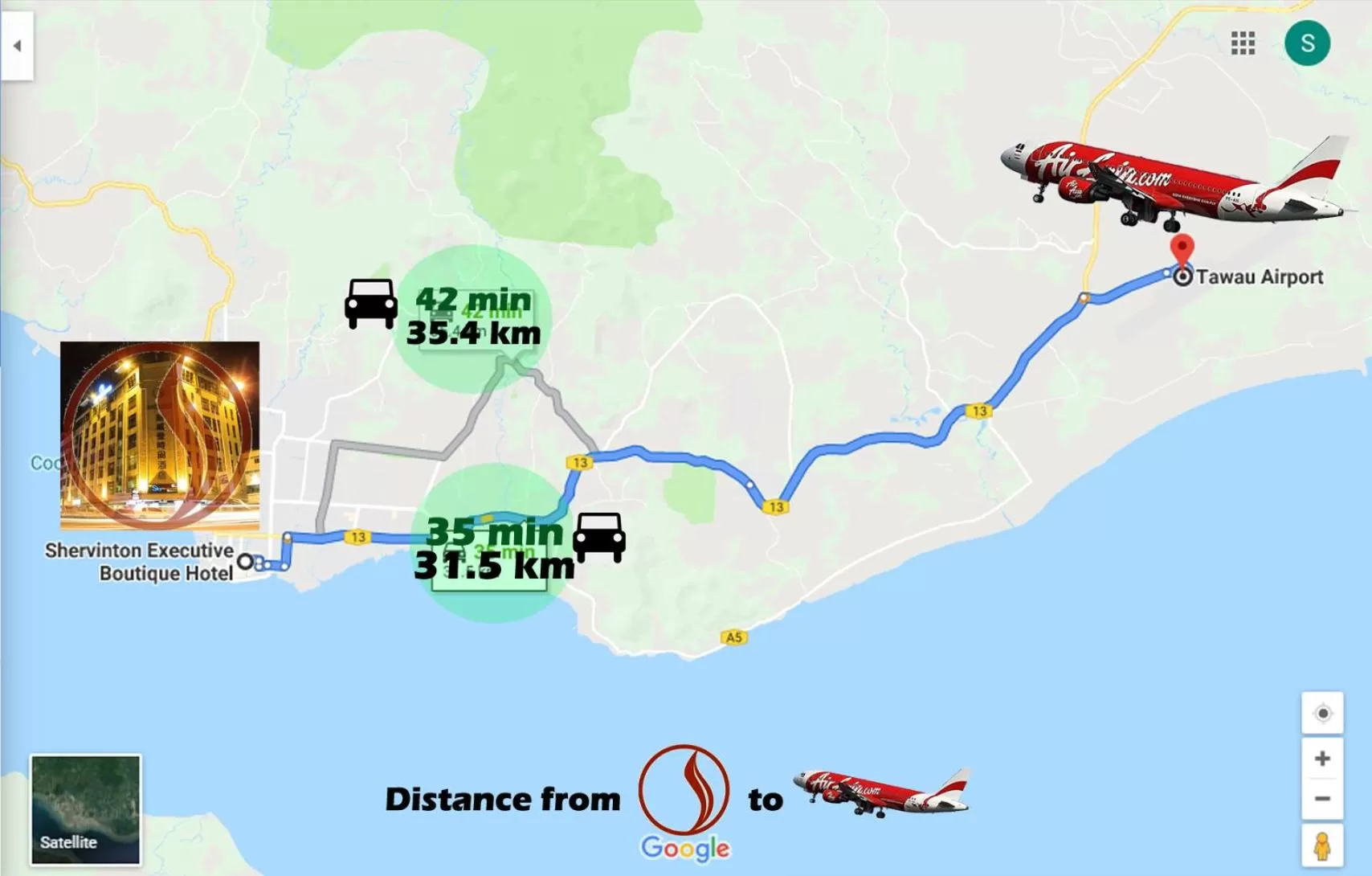 Location in Shervinton Executive Boutique Hotel