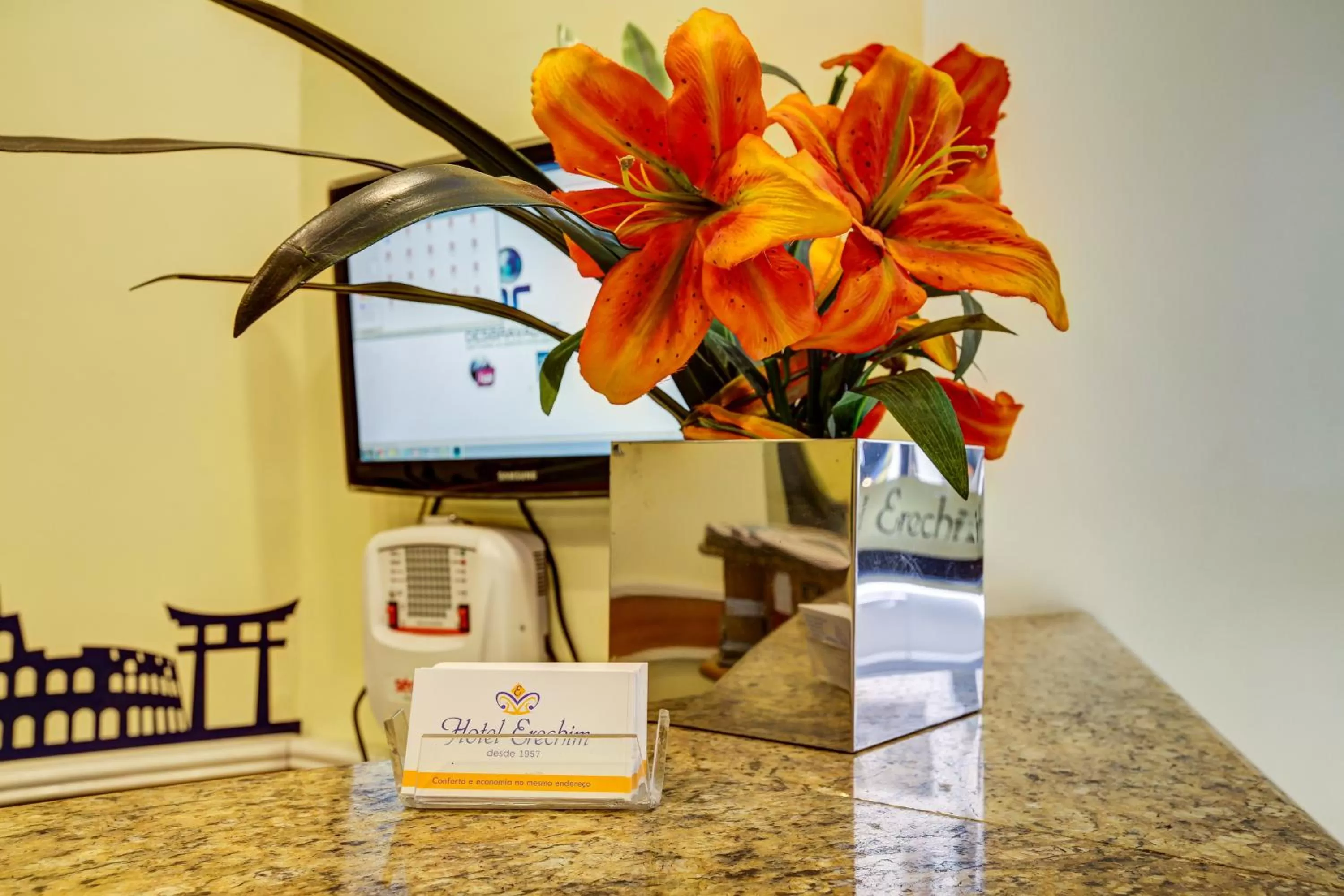 Lobby or reception, TV/Entertainment Center in Hotel Erechim