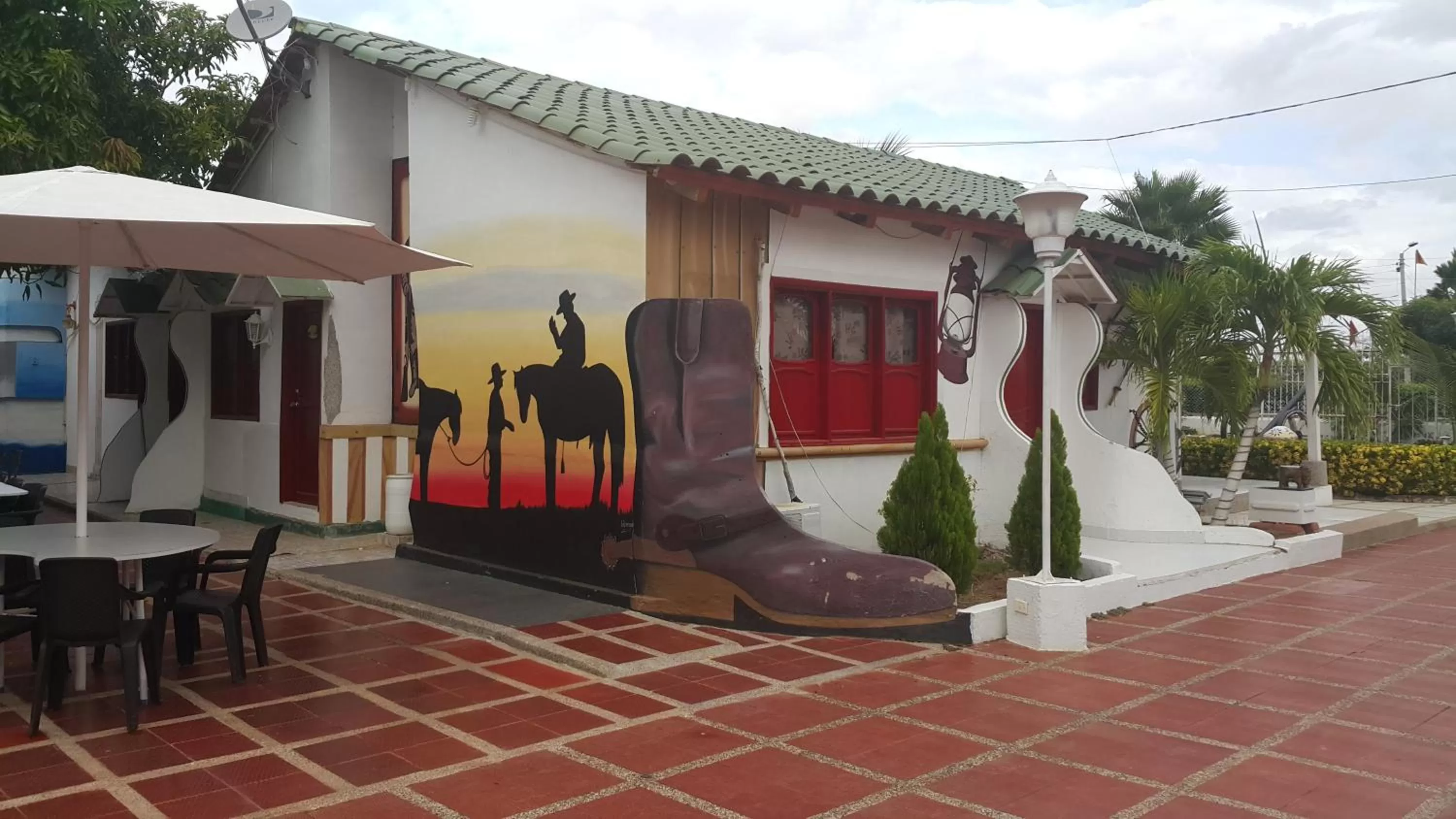 Patio in Eco-Hotel Villa Elina