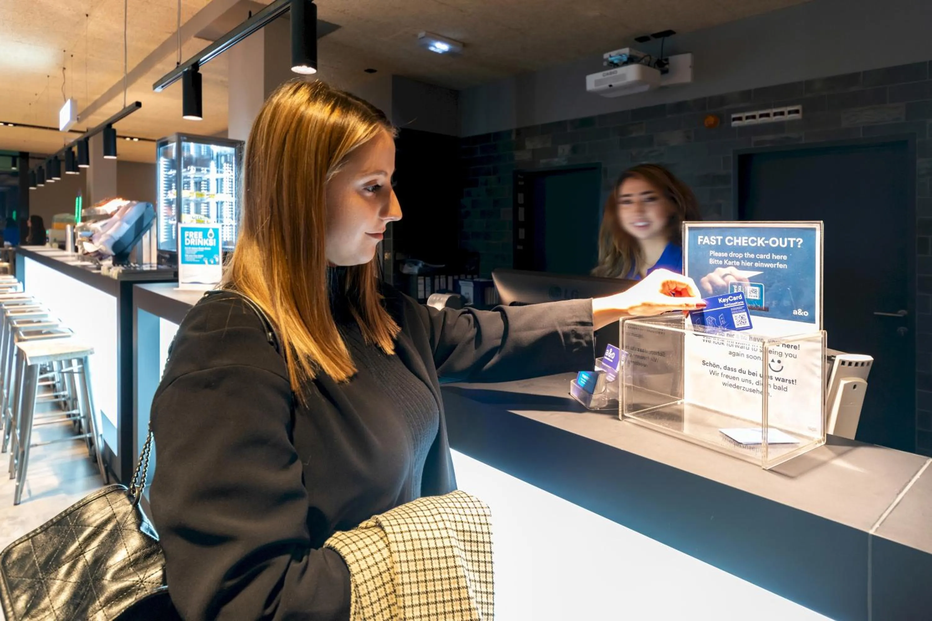 Lobby or reception in a&o Graz Hauptbahnhof
